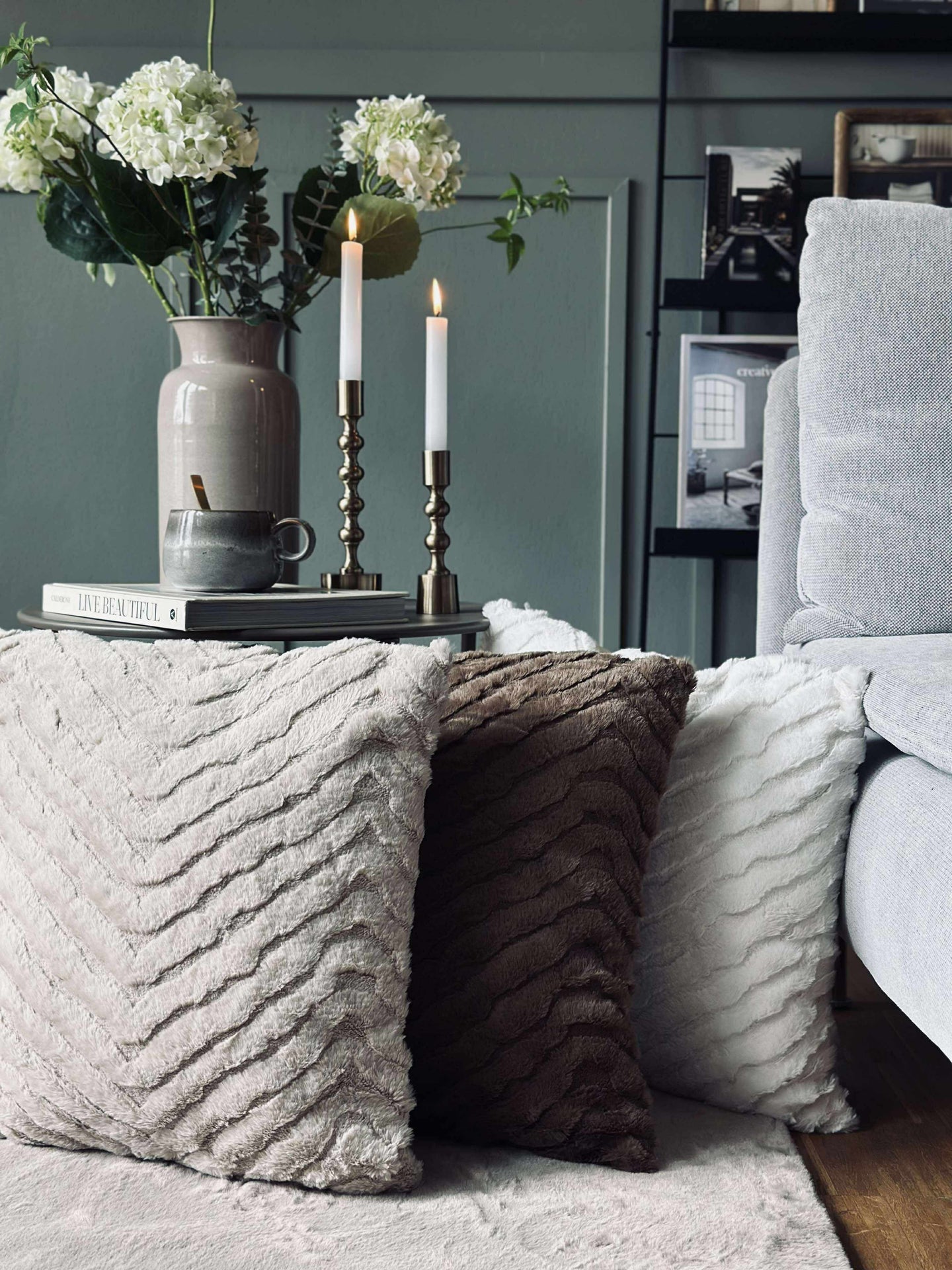 Kissen mit Füllung - Beige