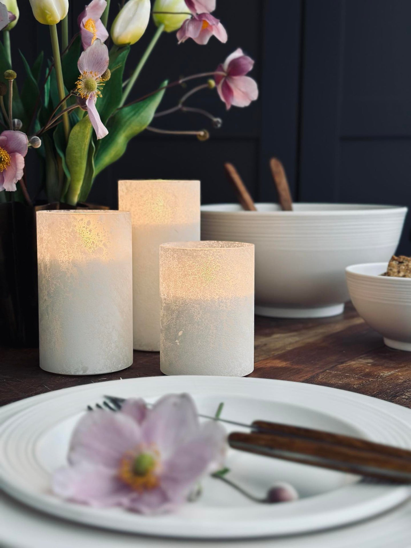 LED-Kerzen FROZEN - Weiß 3 Stk