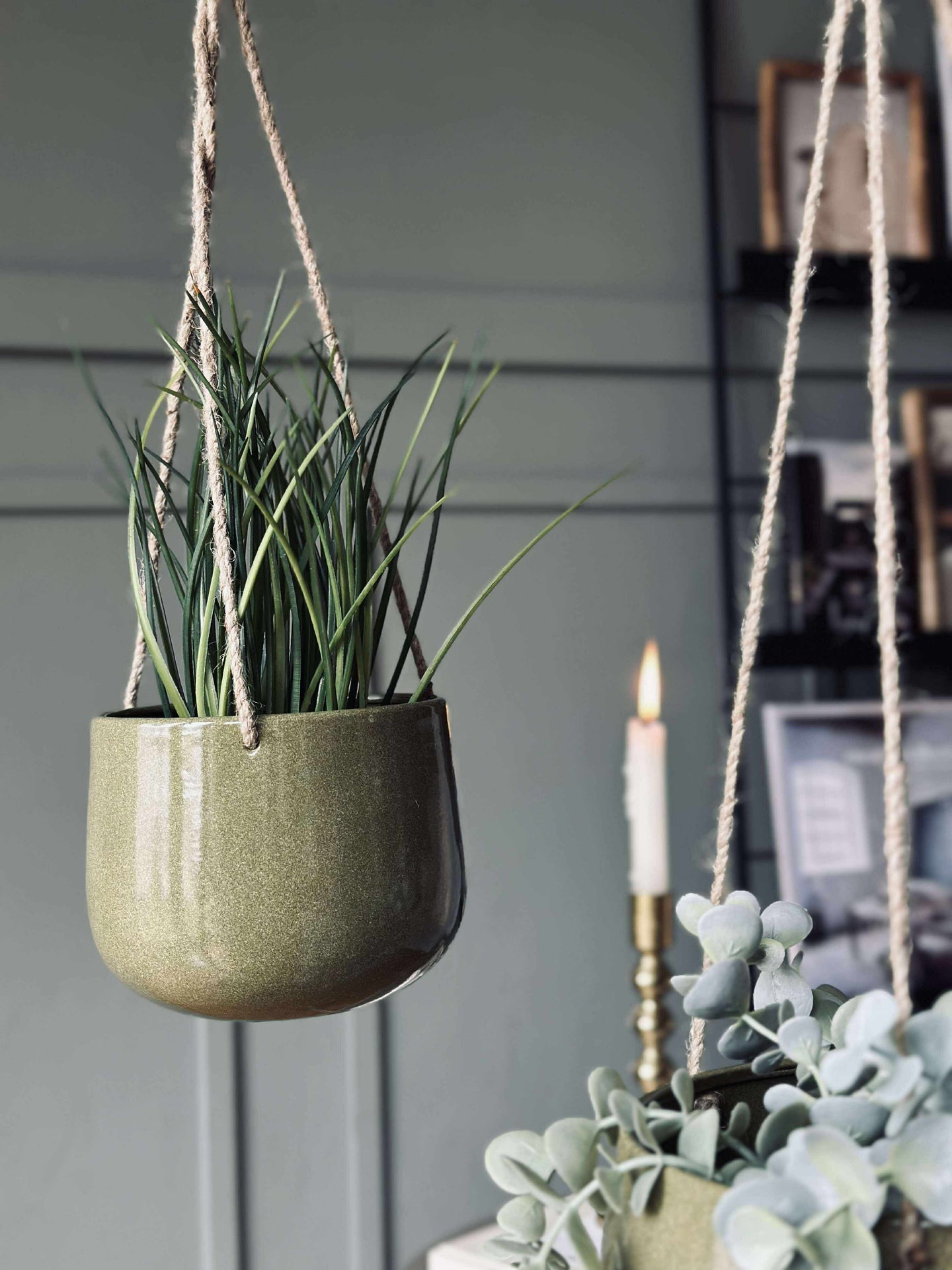Blumentopf mit Aufhängung Grün - Verschiedene Größen