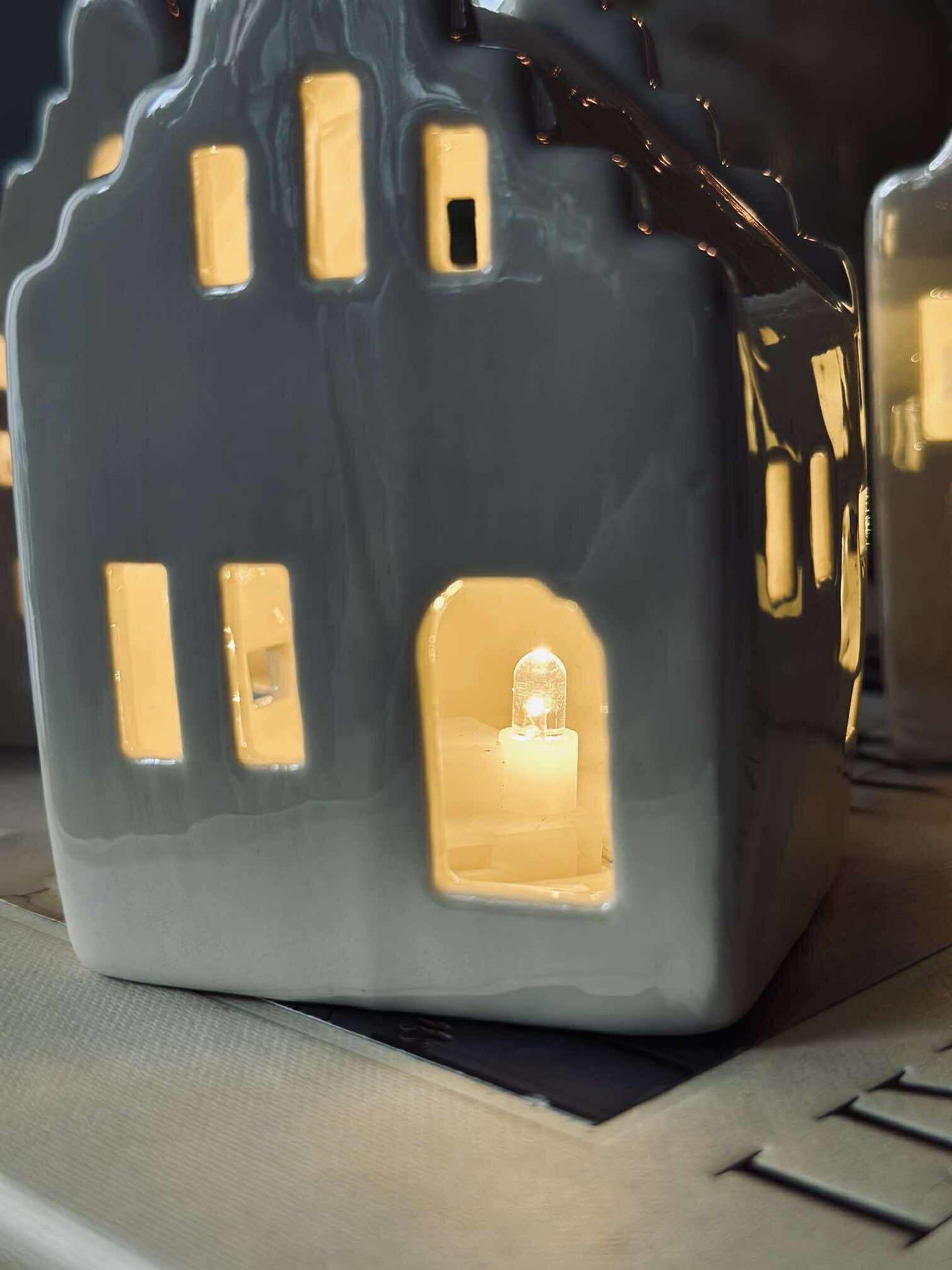 Lichthäuschen mit LED - WHITE MIX