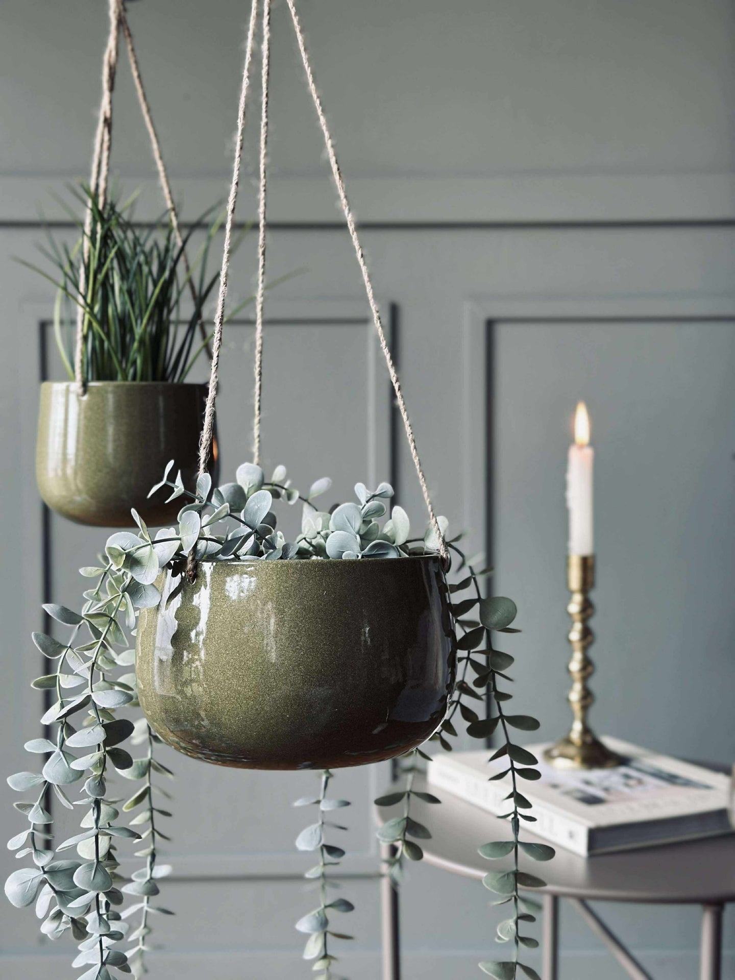 Blumentopf mit Aufhängung Grün - Verschiedene Größen