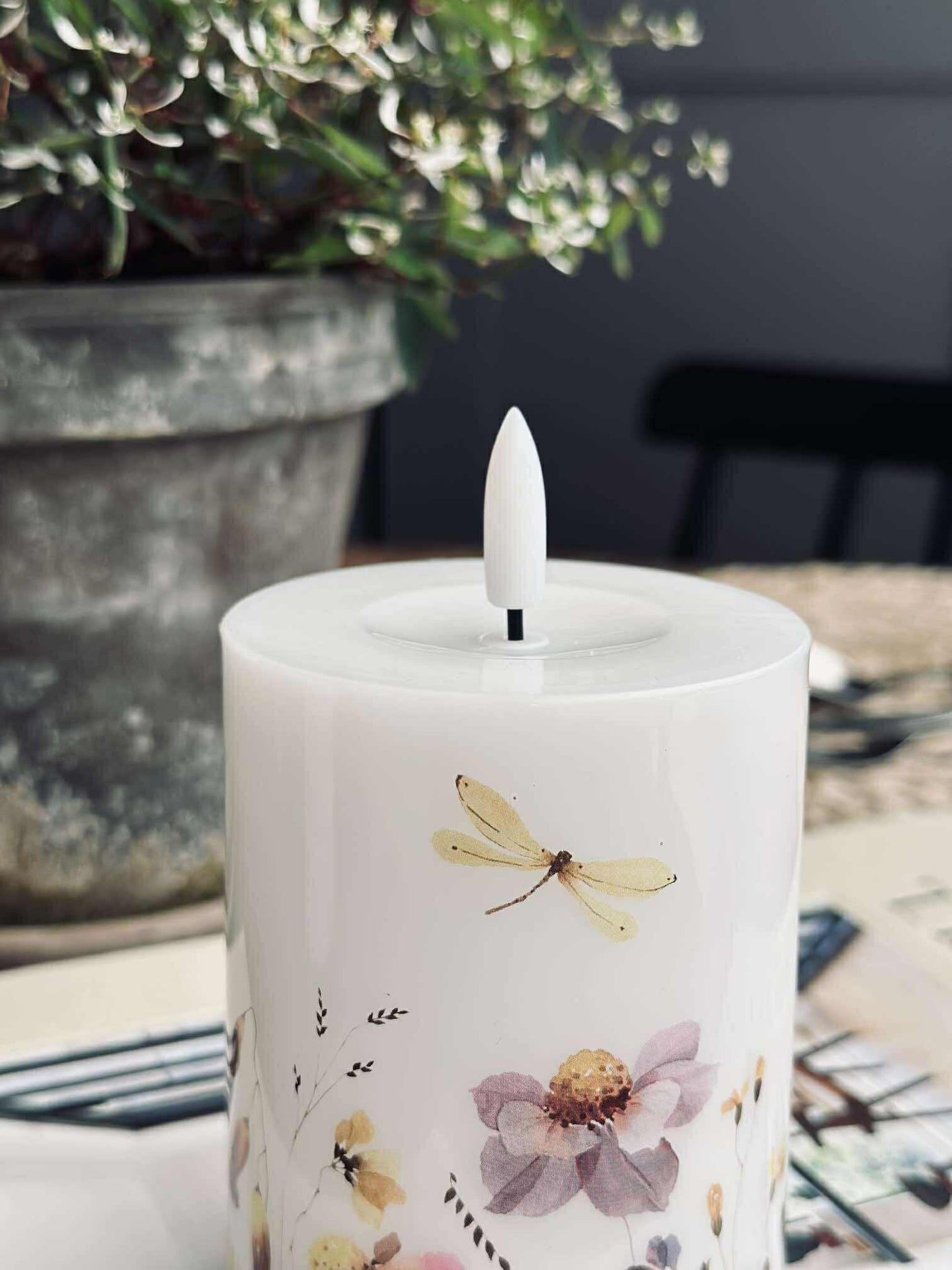 LED-Blockkerze Twinkle flora