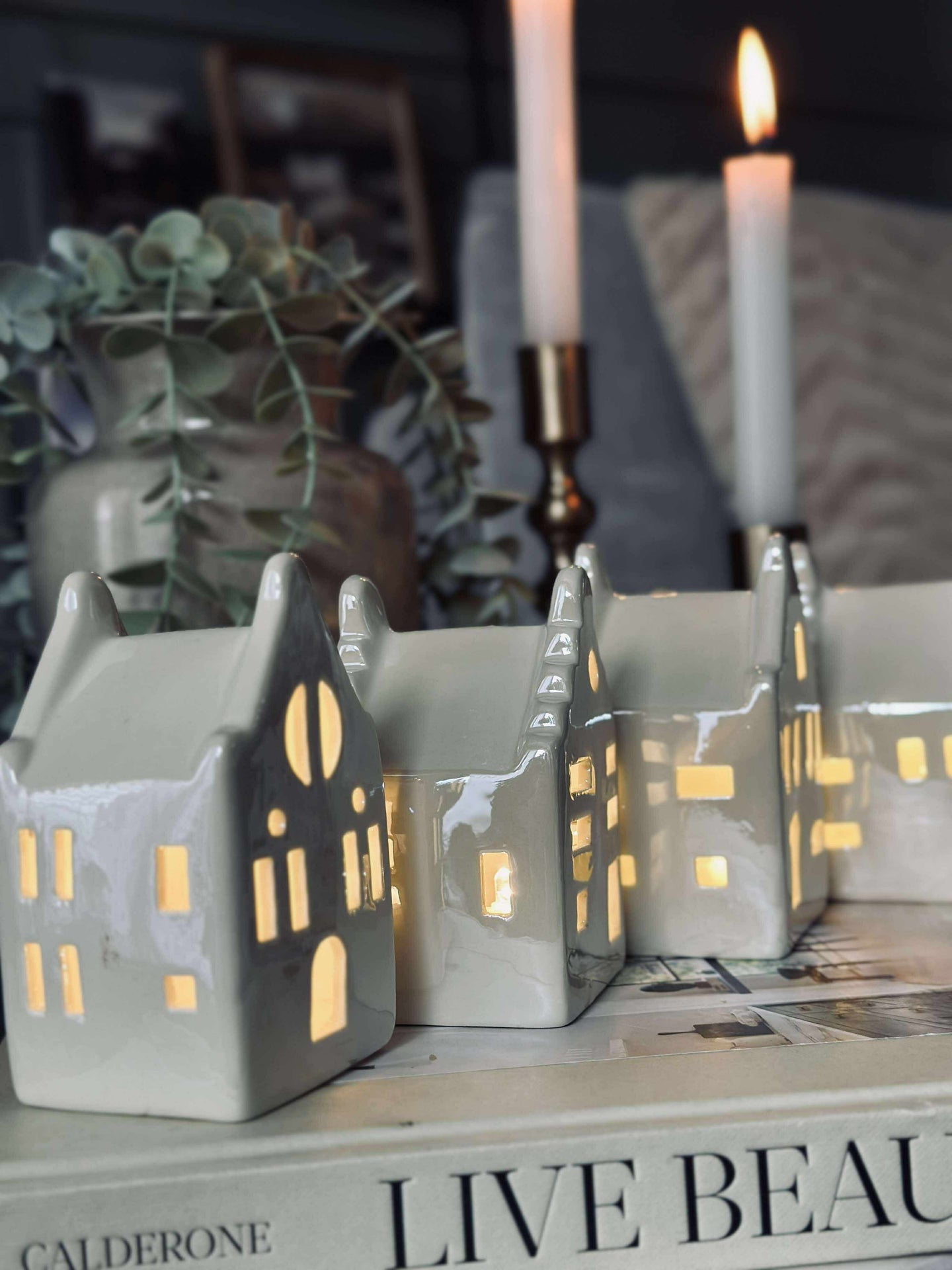 Lichthäuschen mit LED - WHITE MIX