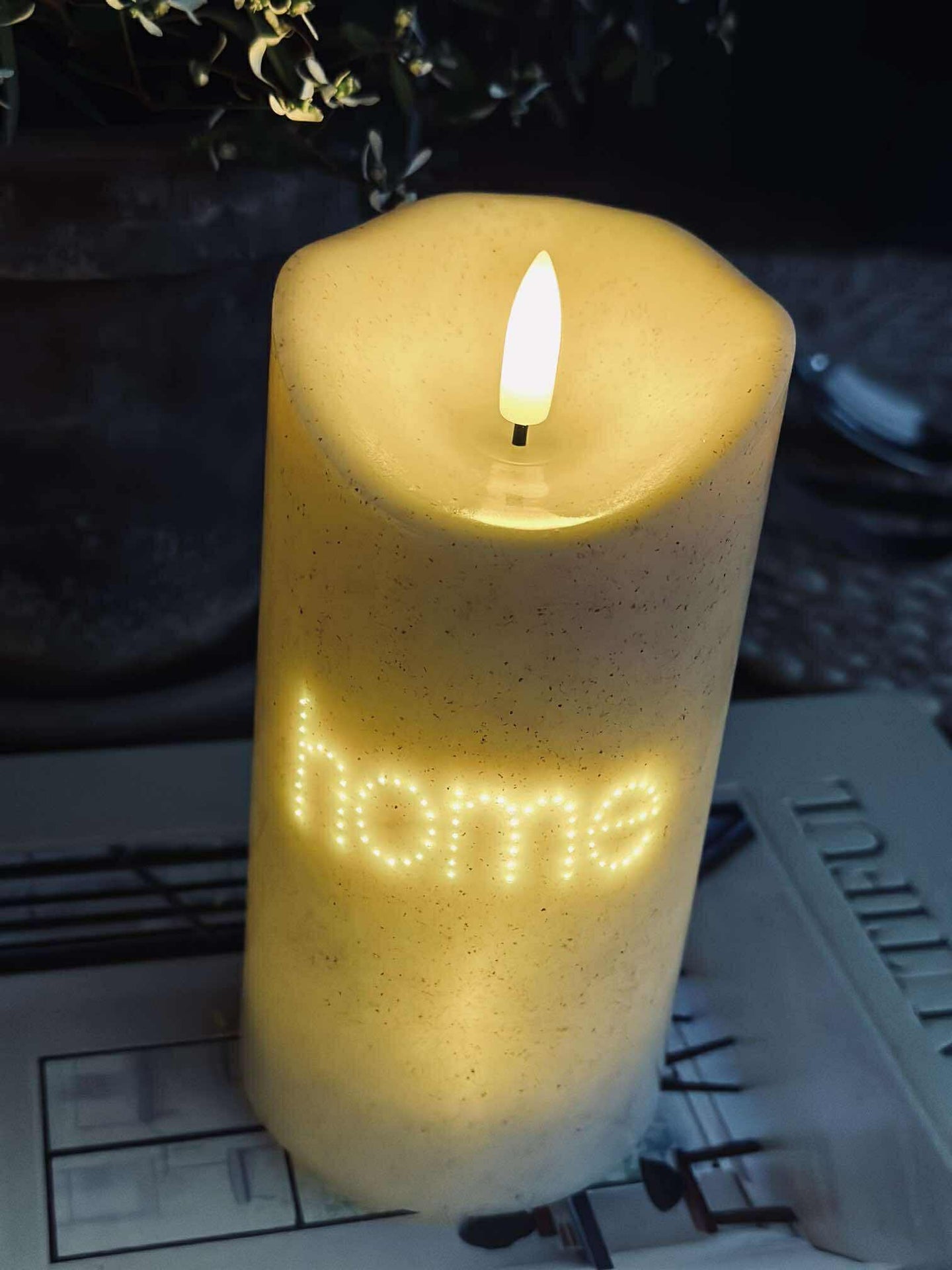 LED-Blockkerze Twinkle Home