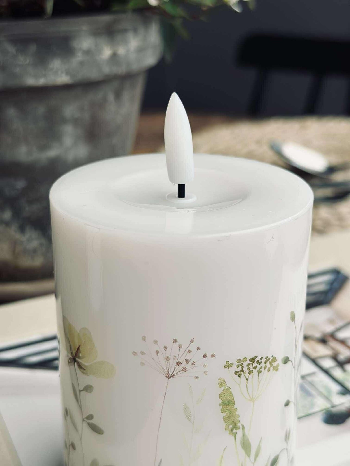 LED-Blockkerze Twinkle wild flora