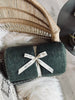 Plaid 100 % Wolle - Grau / Oliv