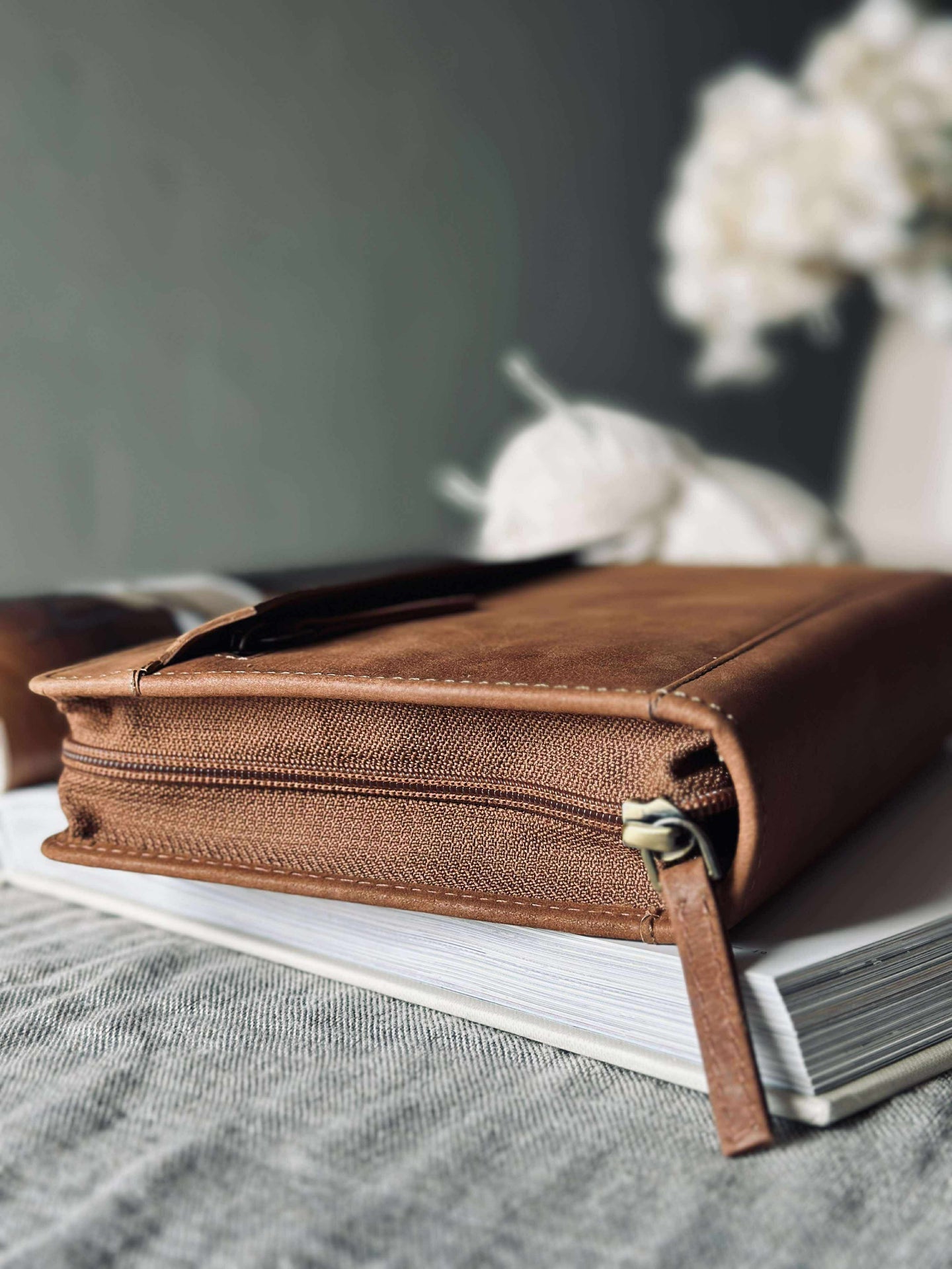 Organiser Cognac Leder