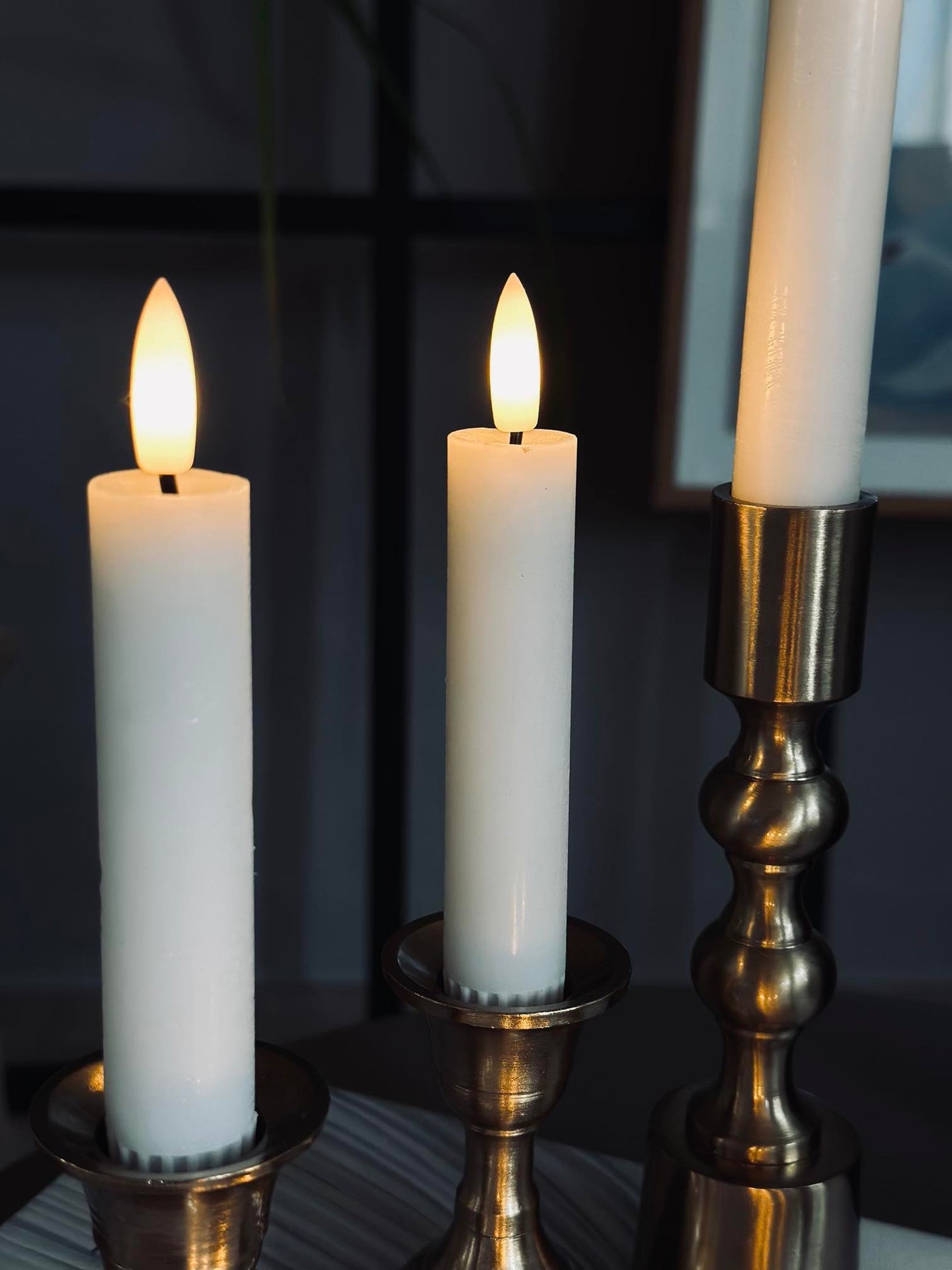 LED-Kerzenset mit 8 Teilen - Weiß