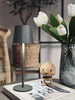 LED-Tischlampe MILLA Taupe - wiederaufladbar