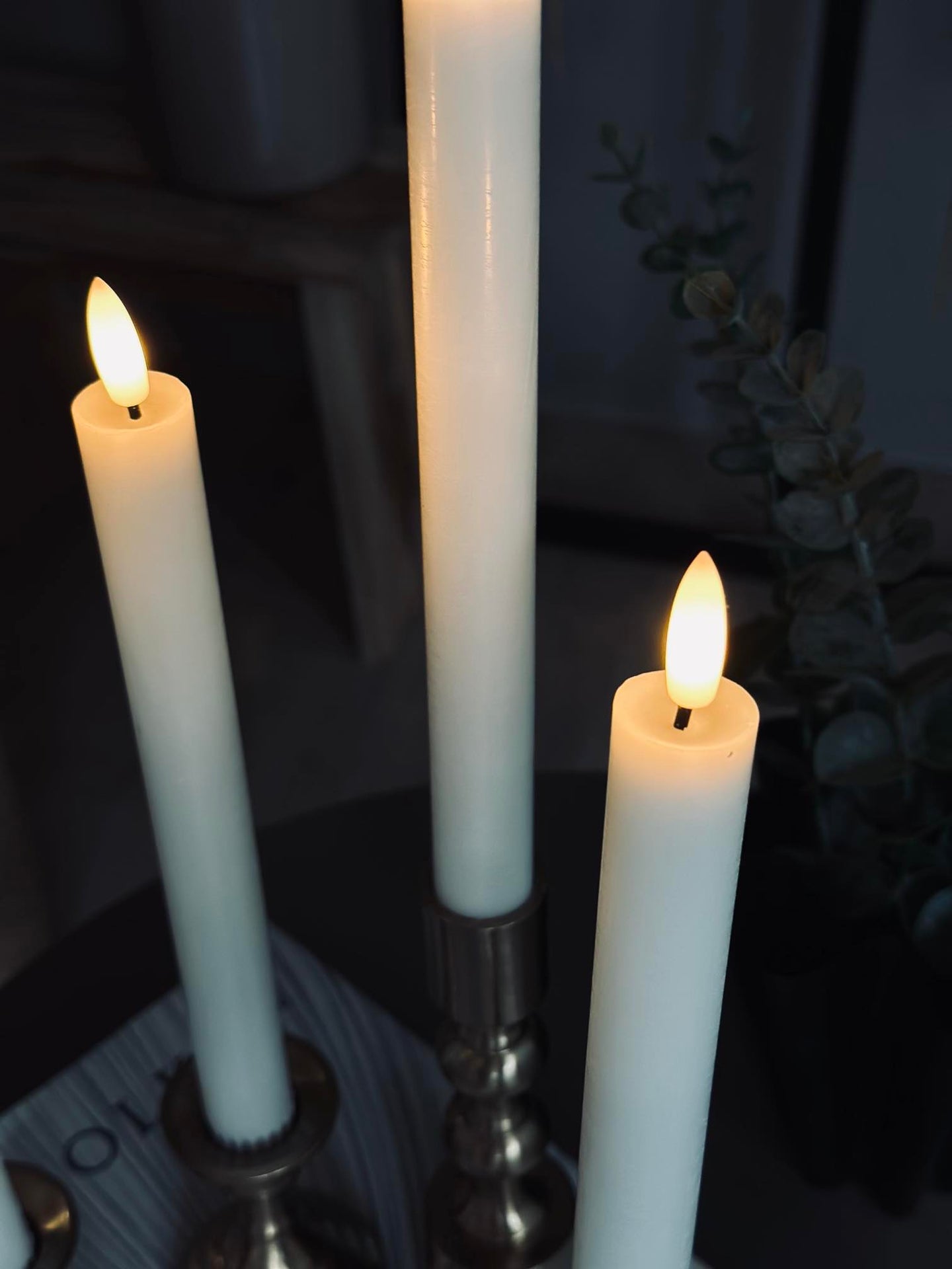 LED-Stabkerzen 4 Stück - Weiß