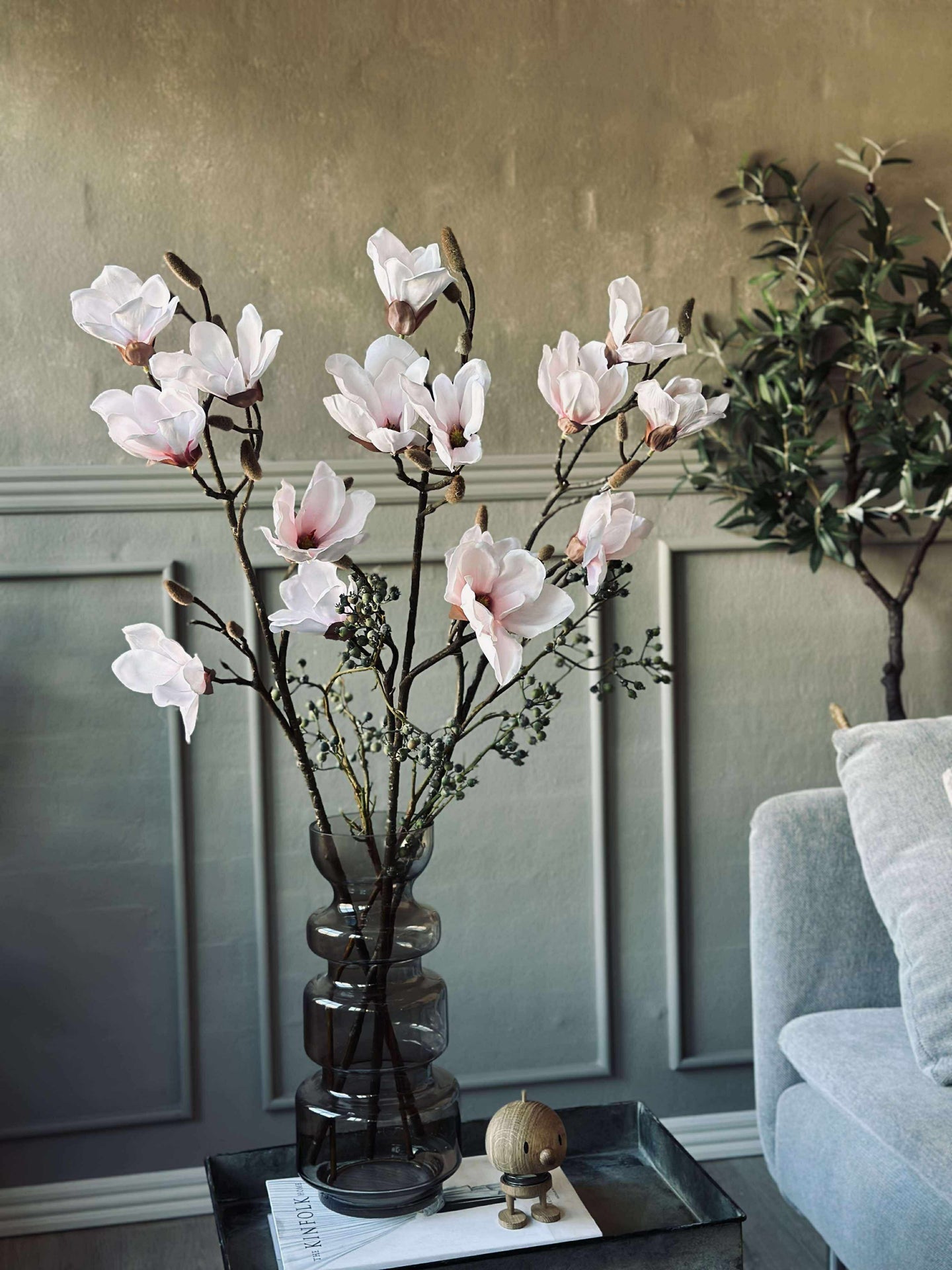 Magnolienzweig Pink - 92cm