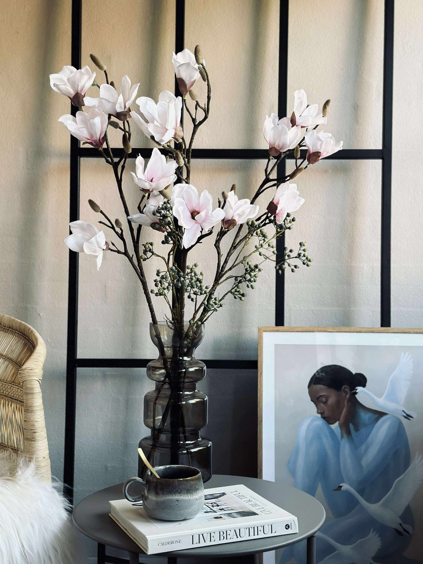 Magnolienzweig Pink - 92cm