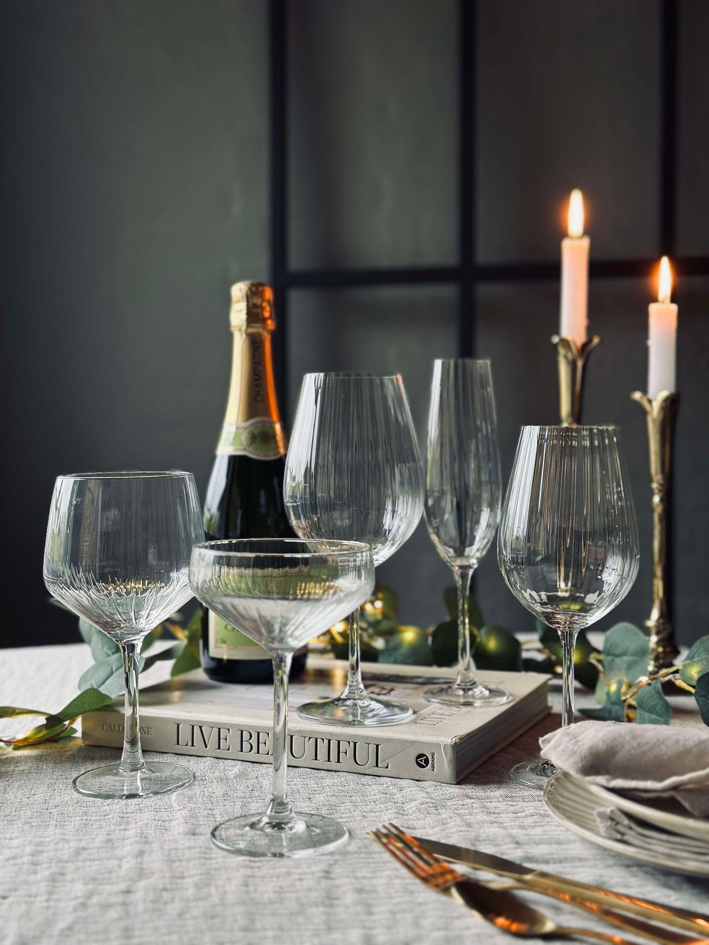 Champagnerglas CRYSTAL - Set mit 4 Stk.