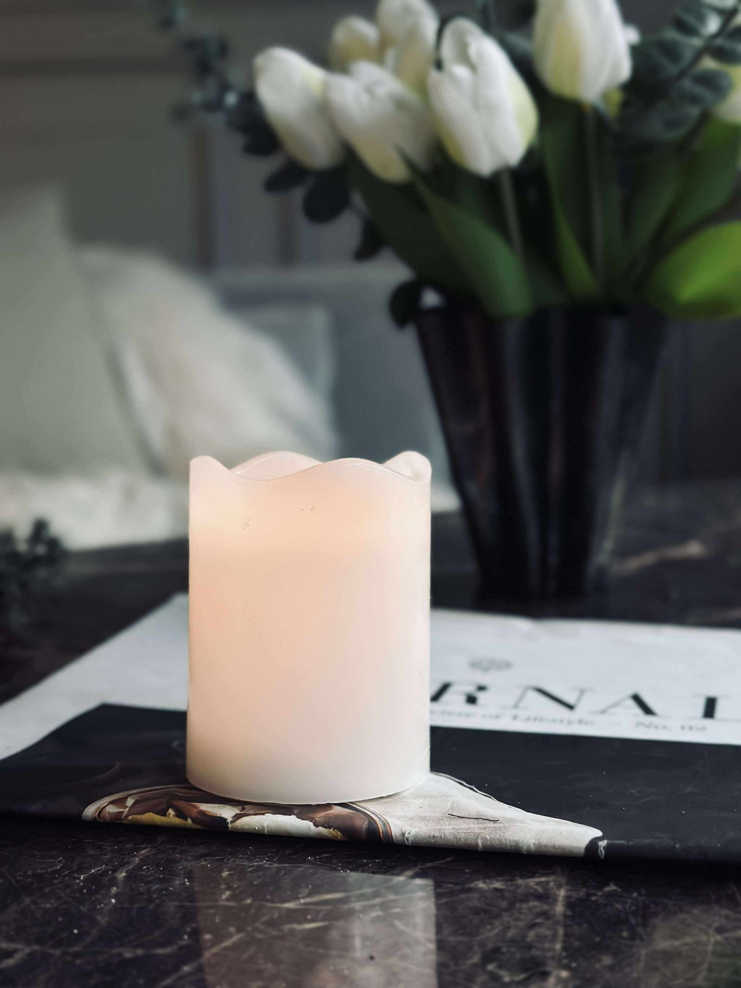 LED-Blockkerze mit Timer