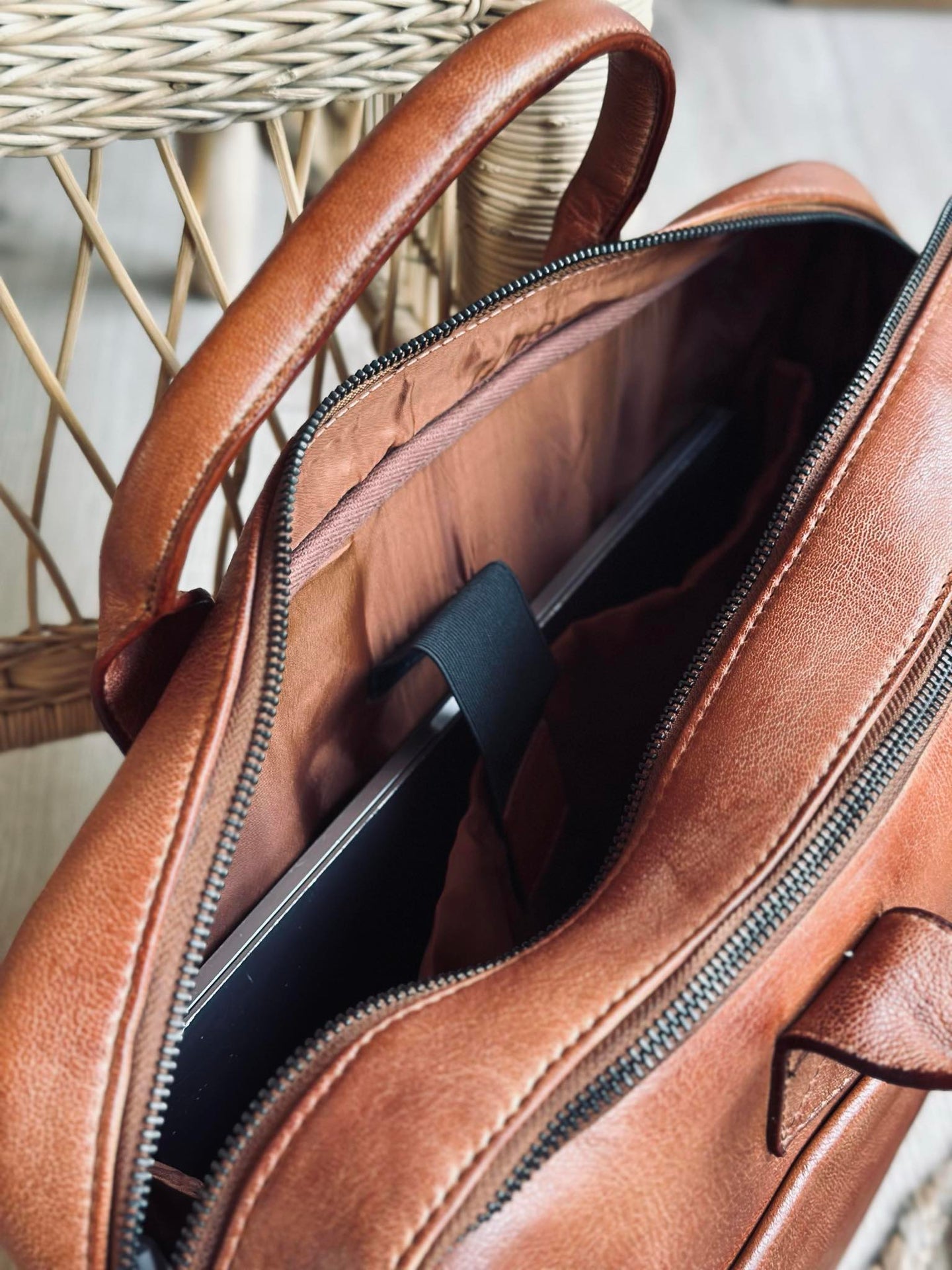 Laptoptasche Cognac
