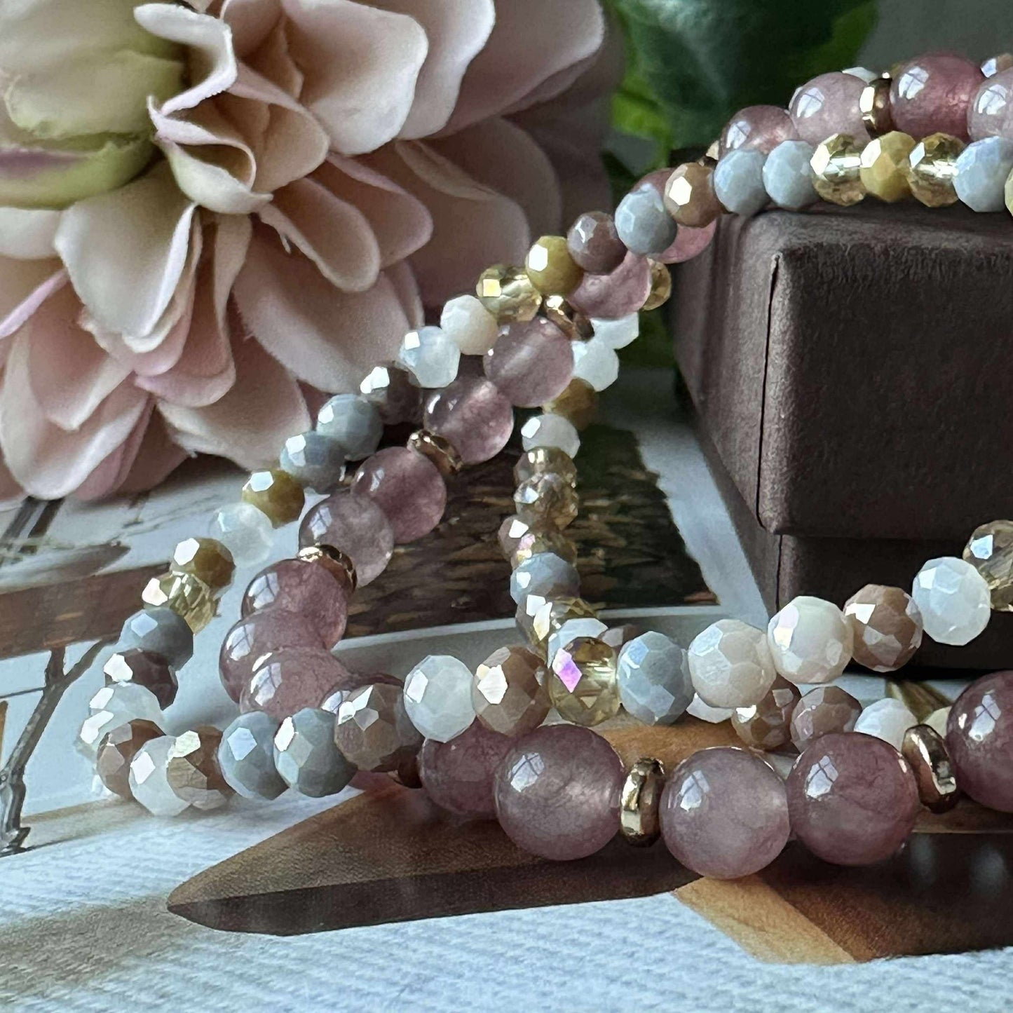 Armband Luna Vintage Rose – Set mit 3 Stück