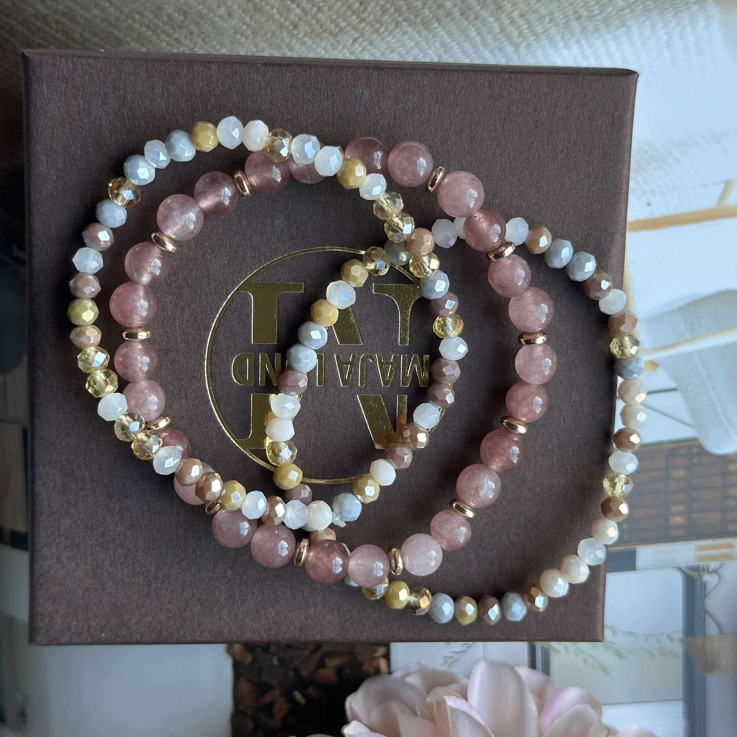 Armband Luna Vintage Rose – Set mit 3 Stück