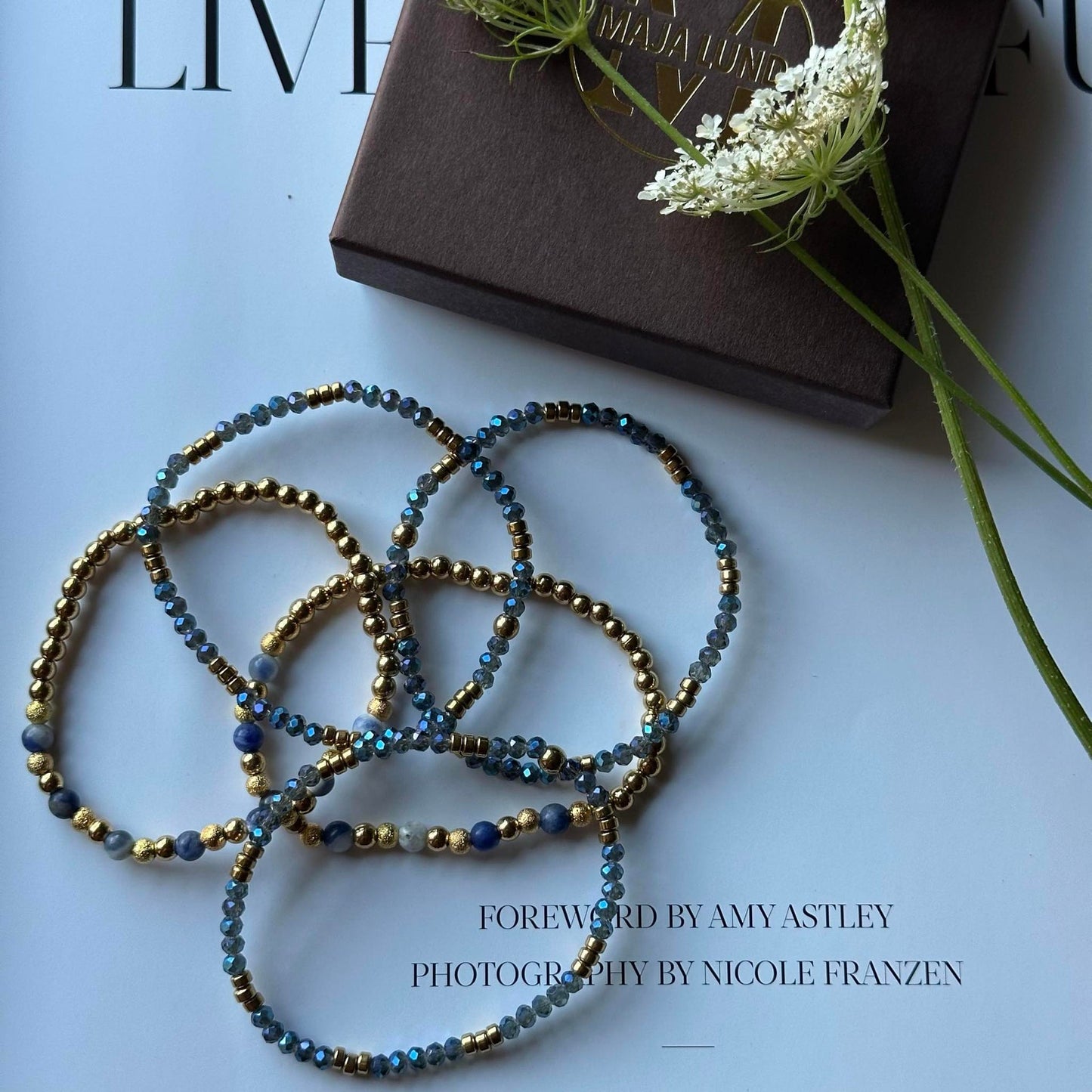 Armband Ofelia Navy – Set mit 5 Armbändern