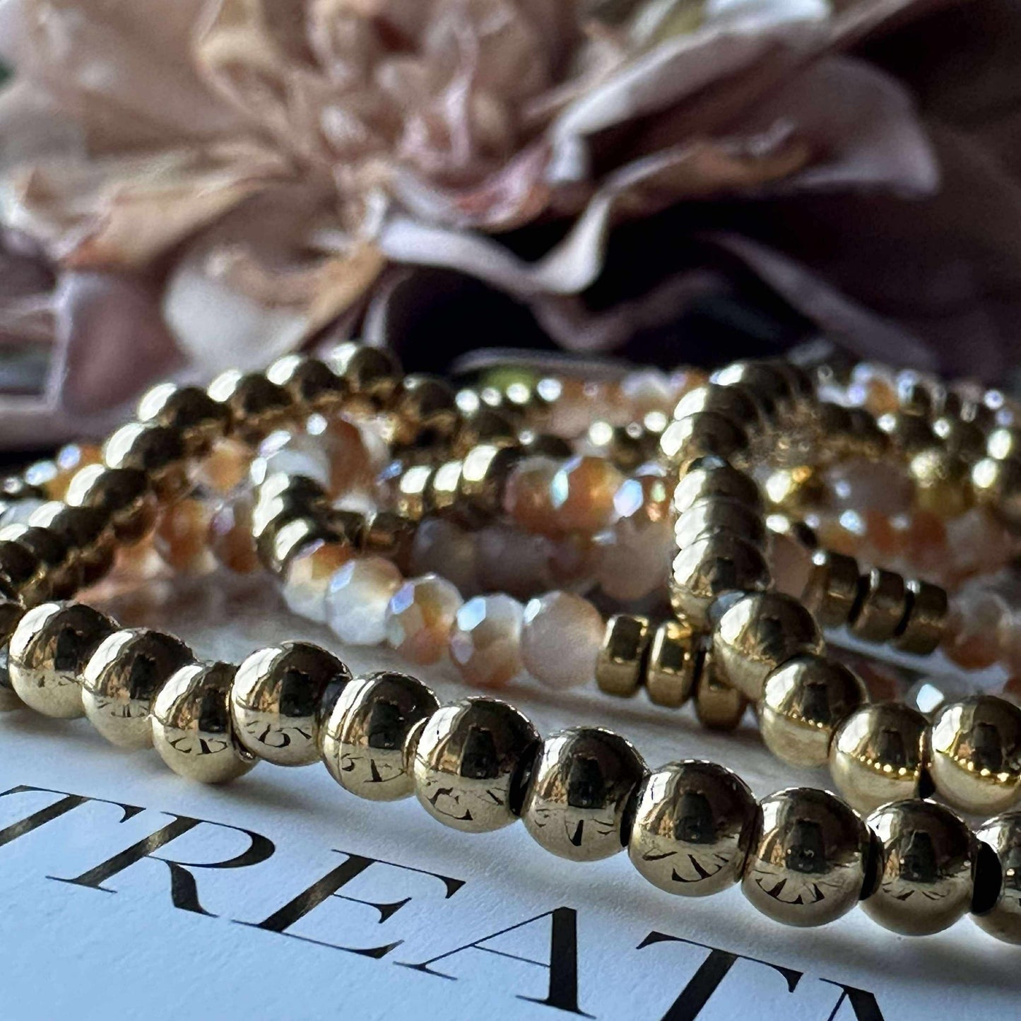 Armband Ofelia Natur - Set mit 5 Armbändern