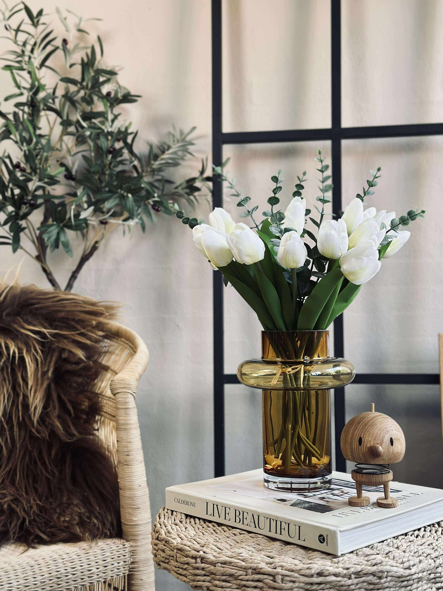 Vase aus mundgeblasenem Glas - Lyngby Amber