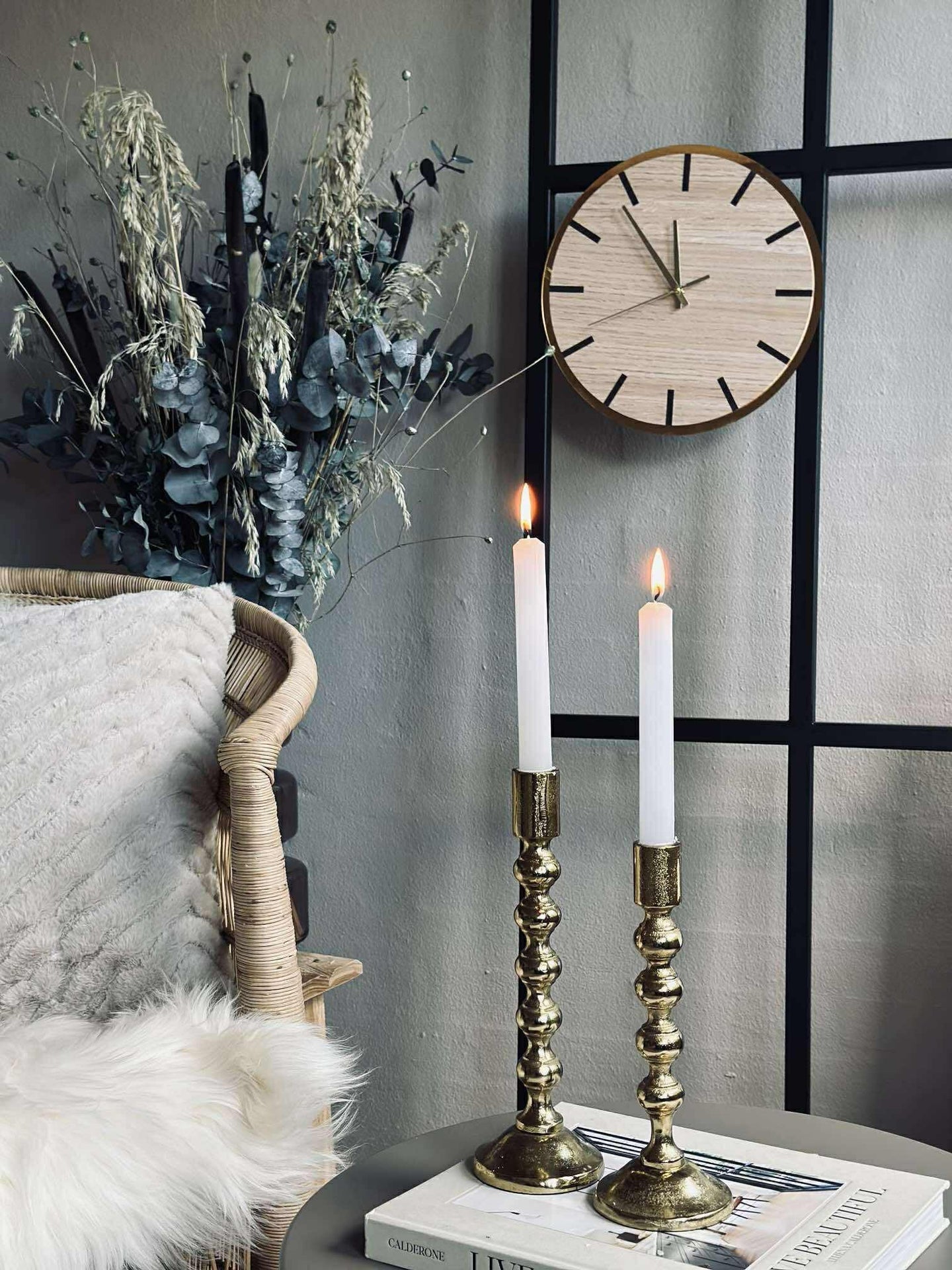 Wanduhr aus Holz - Ø30cm