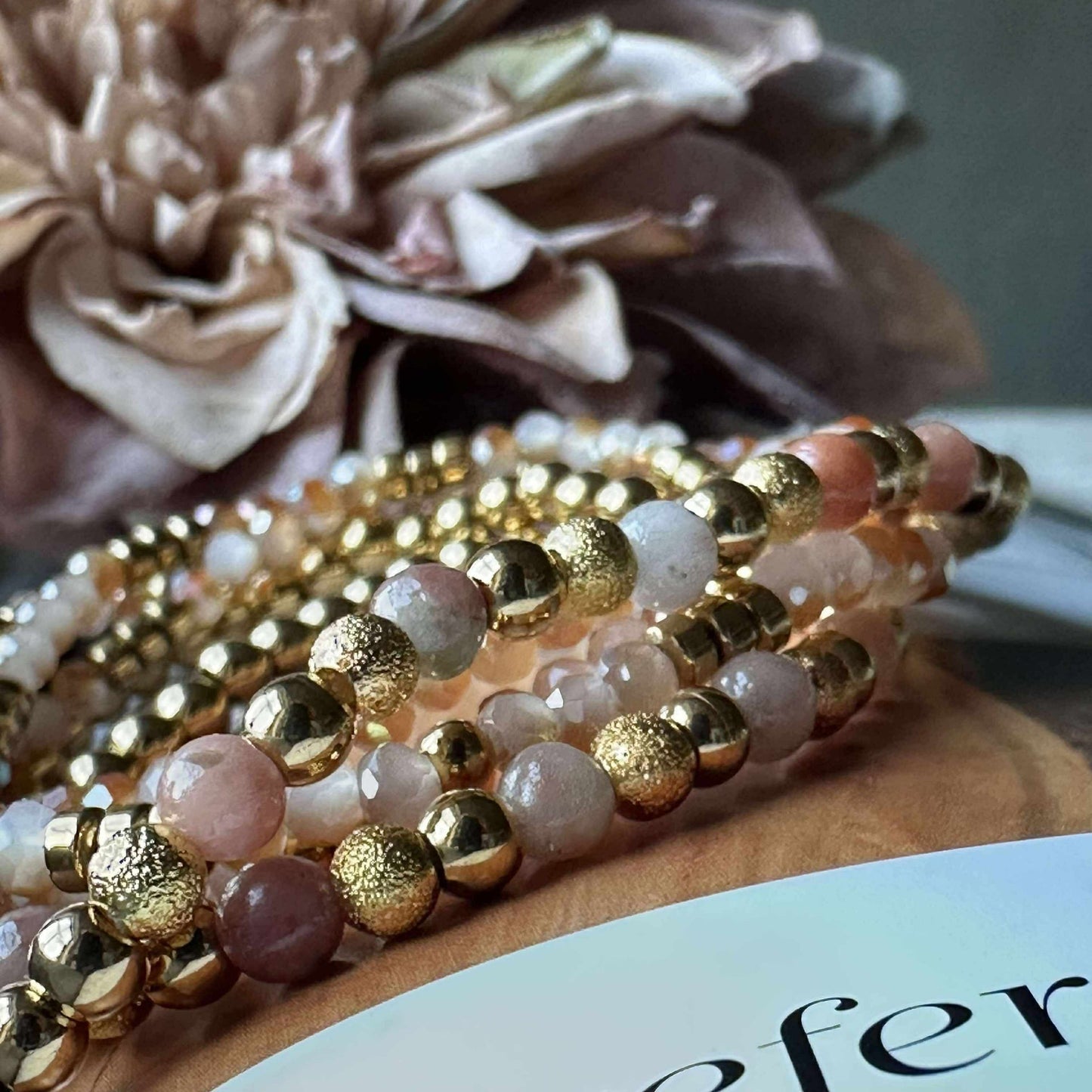 Armband Ofelia Natur - Set mit 5 Armbändern