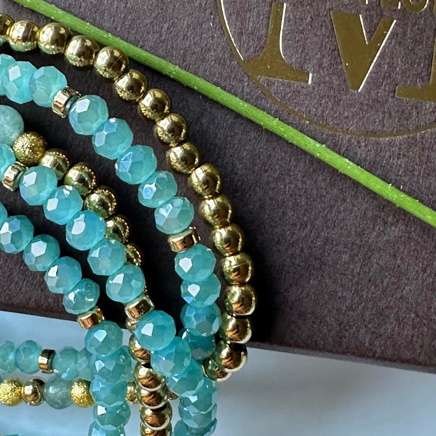 Armband Ofelia Aqua - Set mit 5 Armbändern