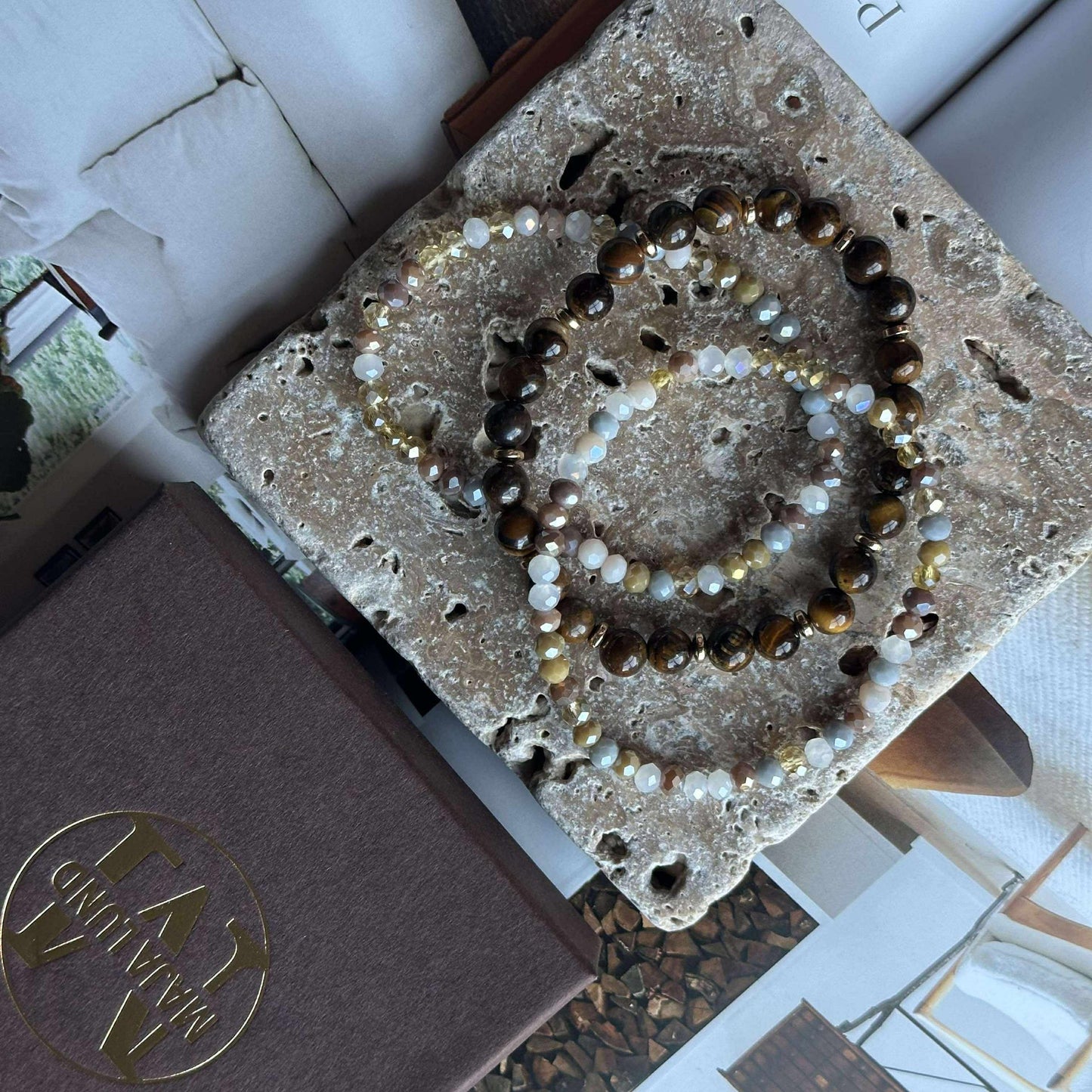 Armband Luna Tiger Eye – Set mit 3 Stk.