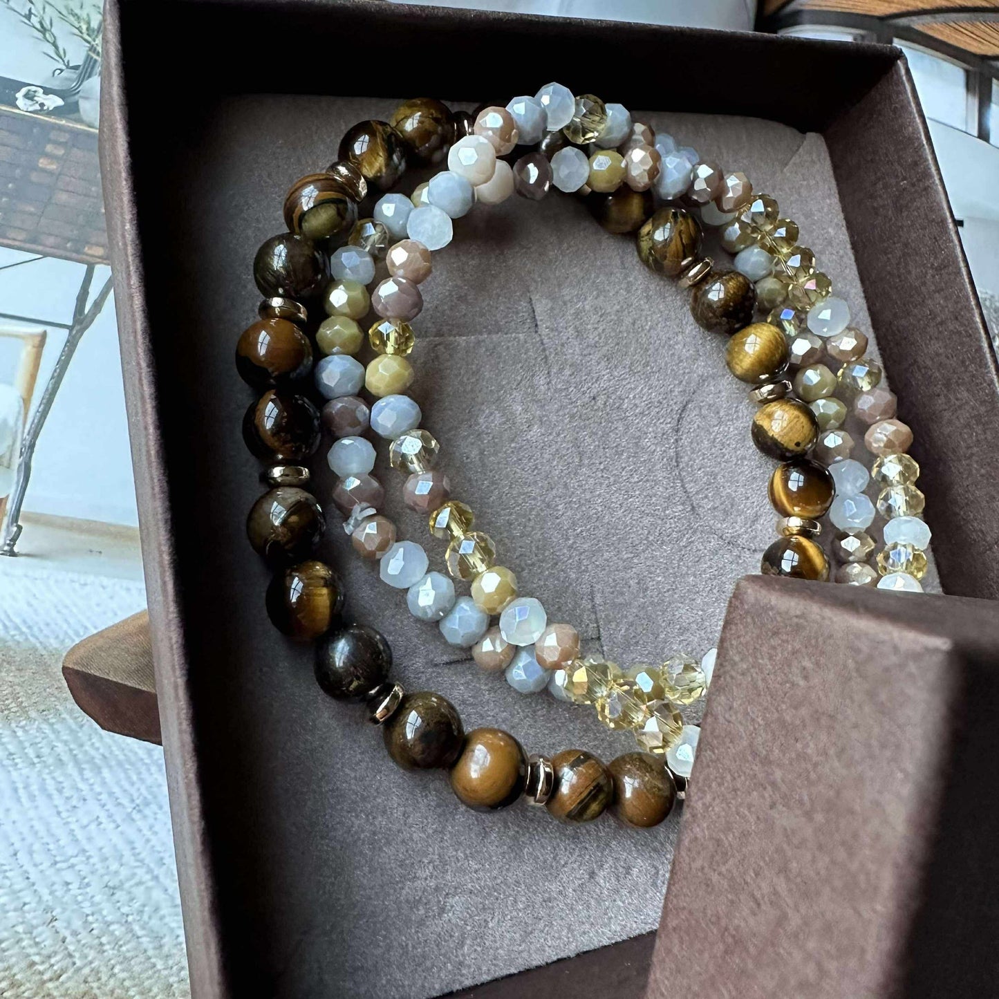 Armband Luna Tiger Eye – Set mit 3 Stk.