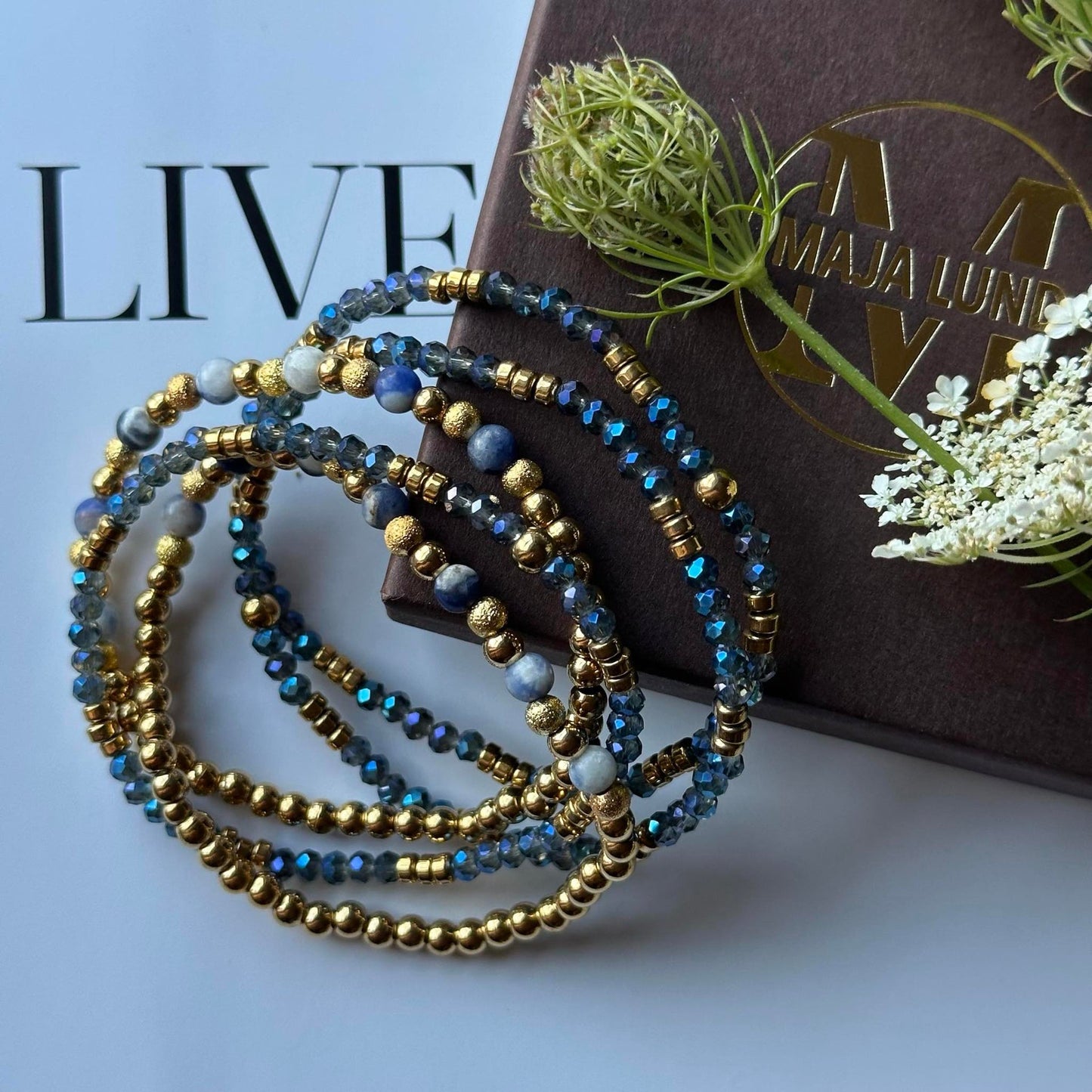 Armband Ofelia Navy – Set mit 5 Armbändern