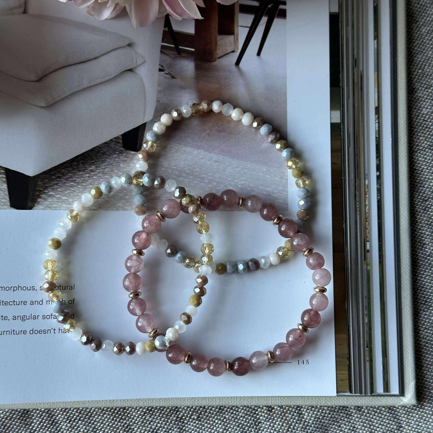 Armband Luna Vintage Rose – Set mit 3 Stück