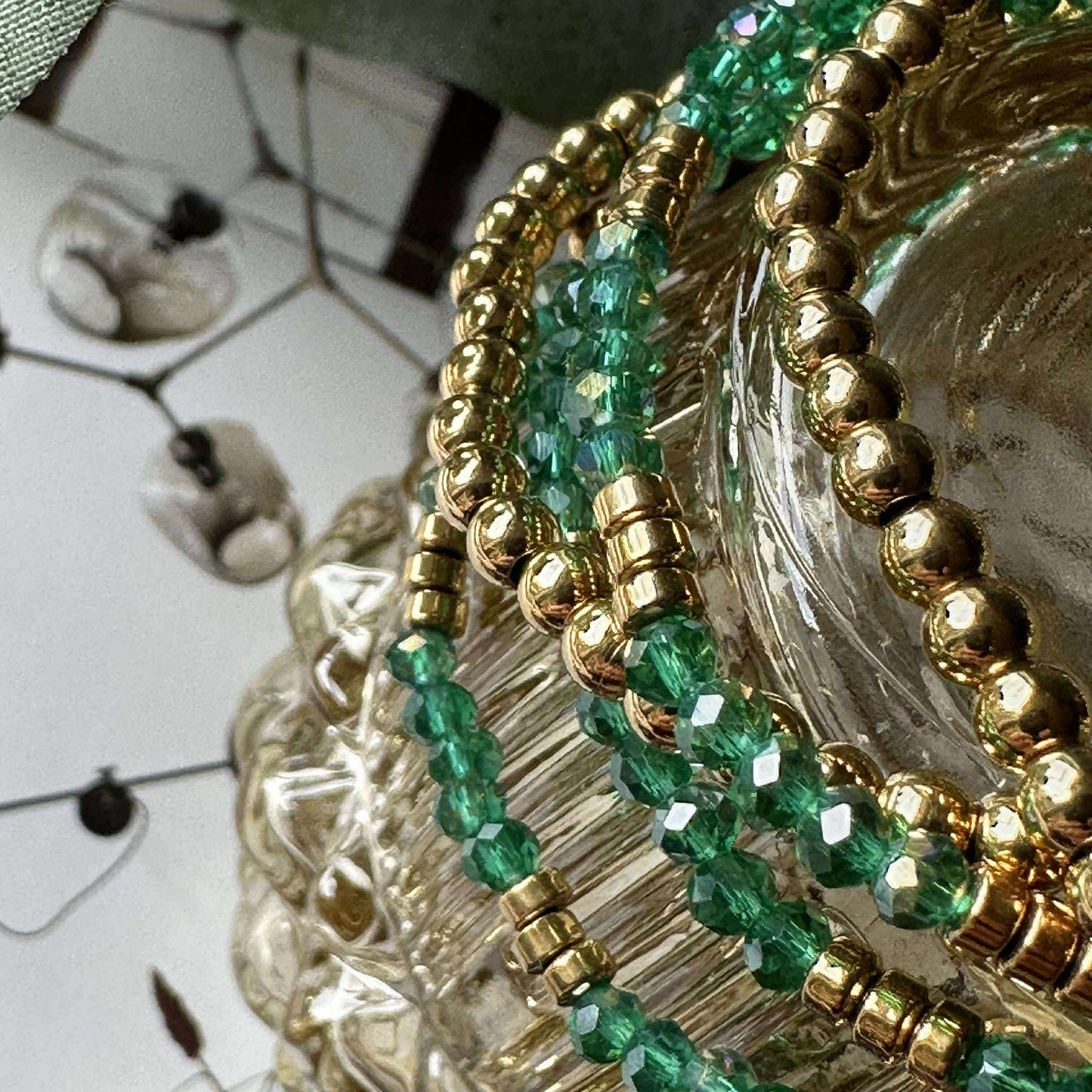 Armband Ofelia Emerald - Set mit 5 Armbändern