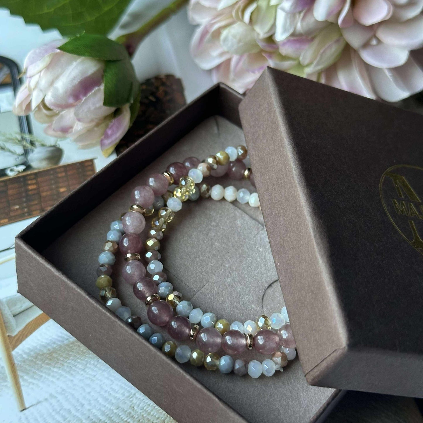 Armband Luna Vintage Rose – Set mit 3 Stück