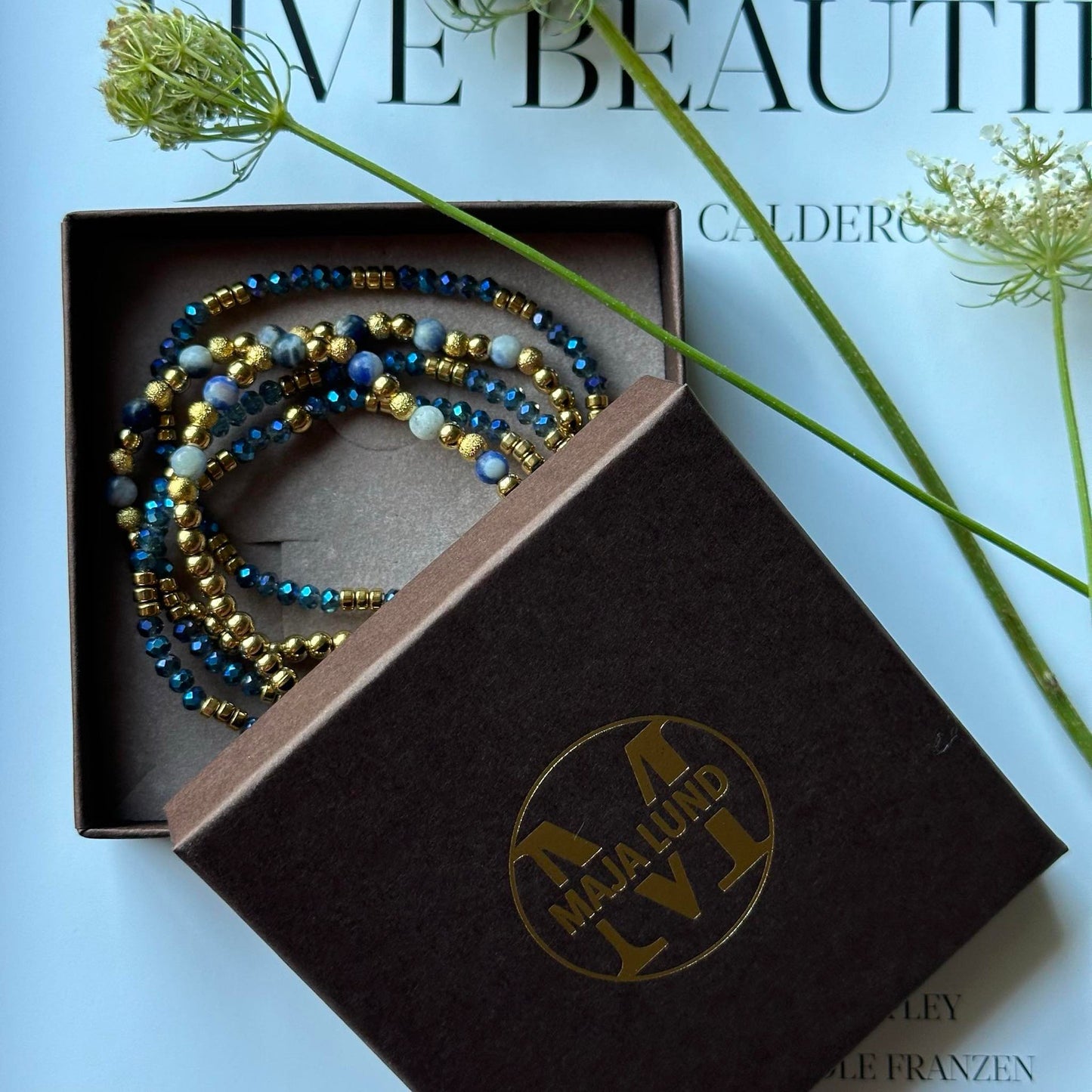 Armband Ofelia Navy – Set mit 5 Armbändern