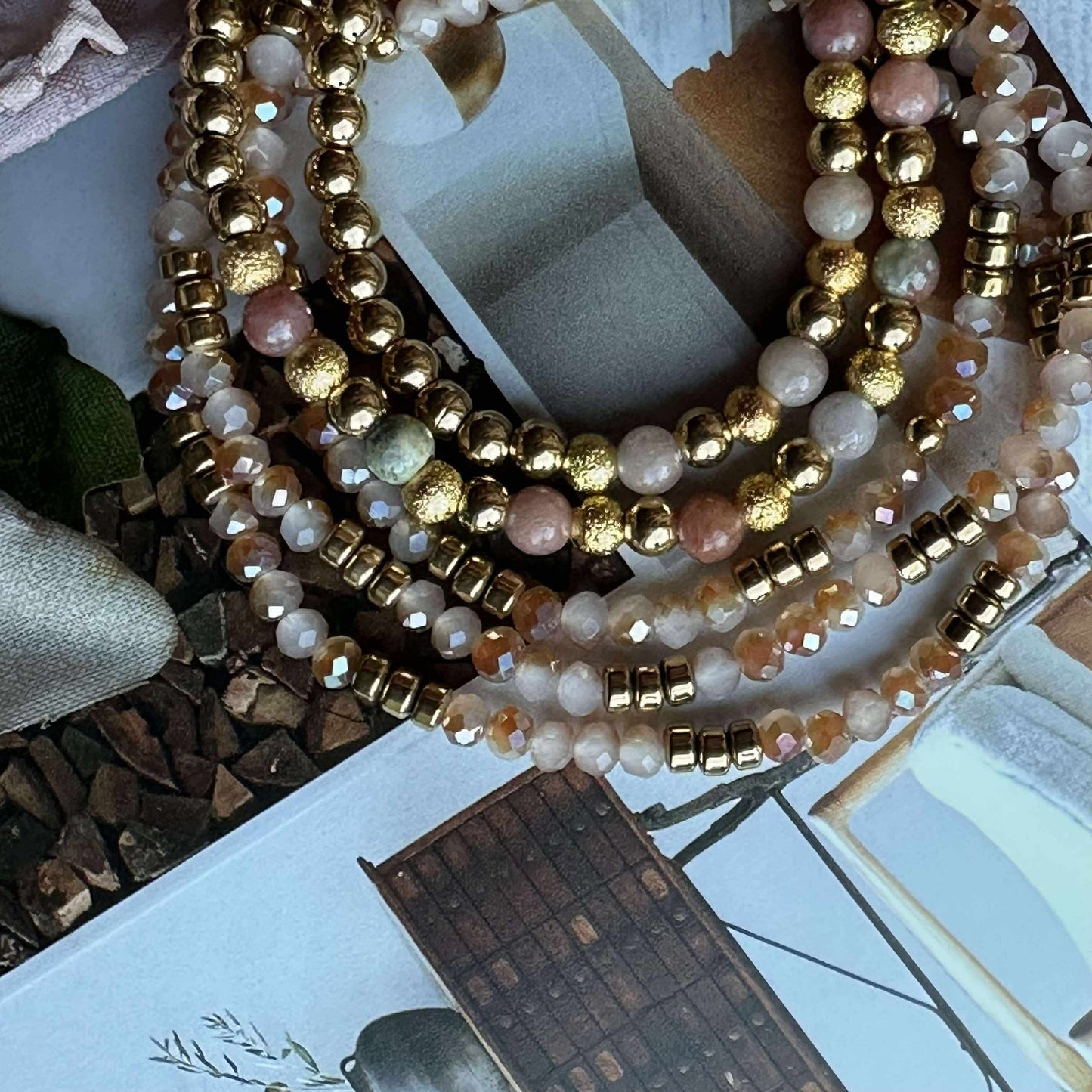 Armband Ofelia Natur - Set mit 5 Armbändern