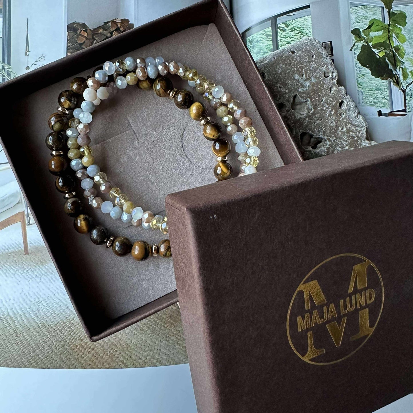 Armband Luna Tiger Eye – Set mit 3 Stk.