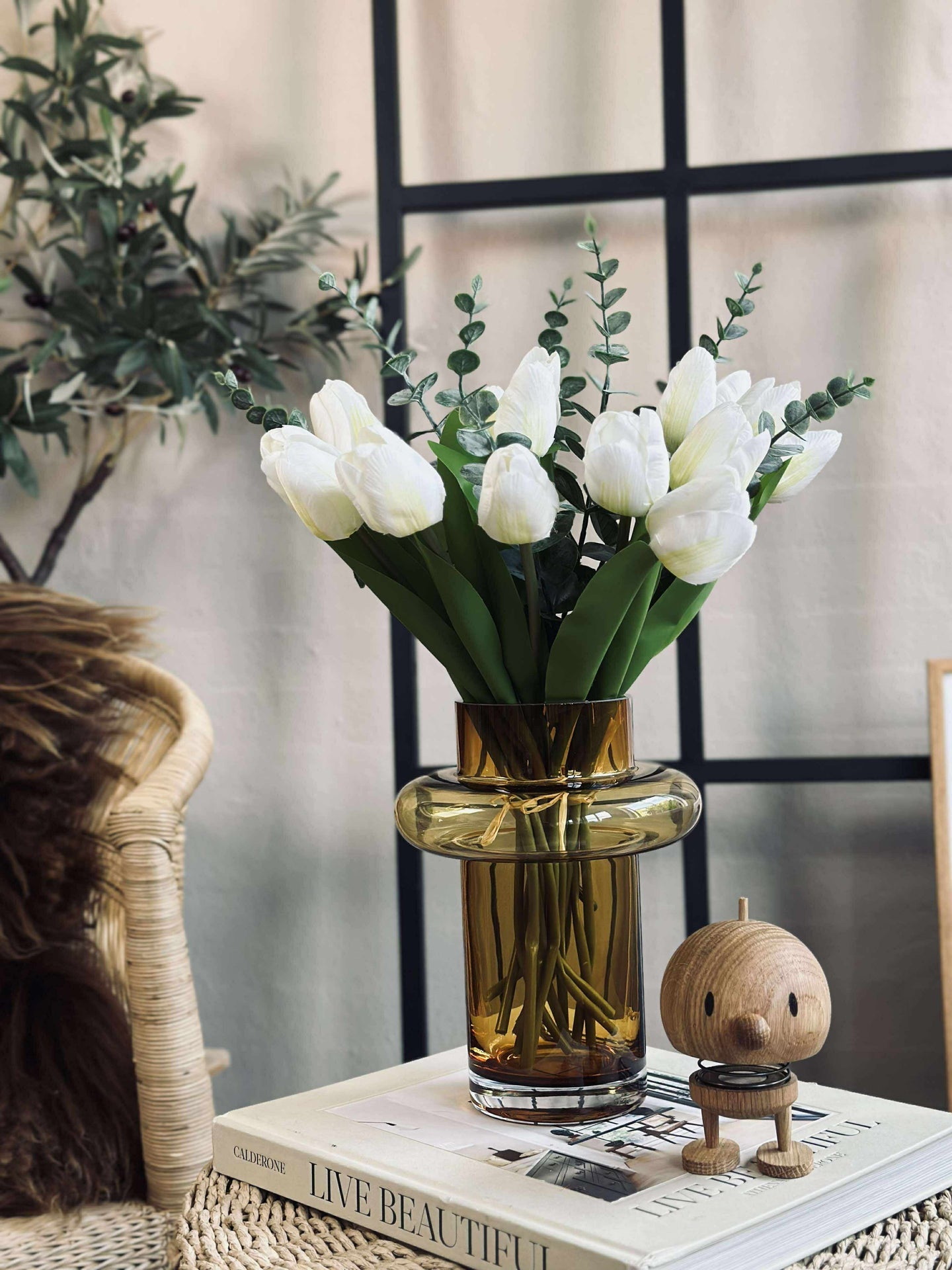 Vase aus mundgeblasenem Glas - Lyngby Amber