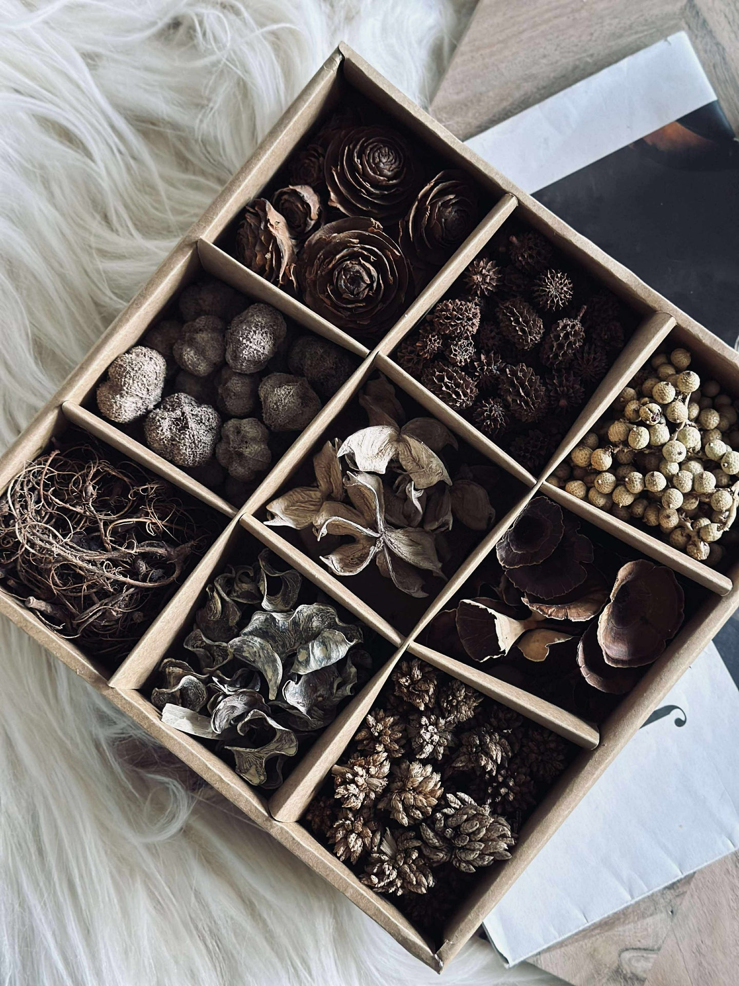 Deko-Kiste mit Naturdeko - MIX