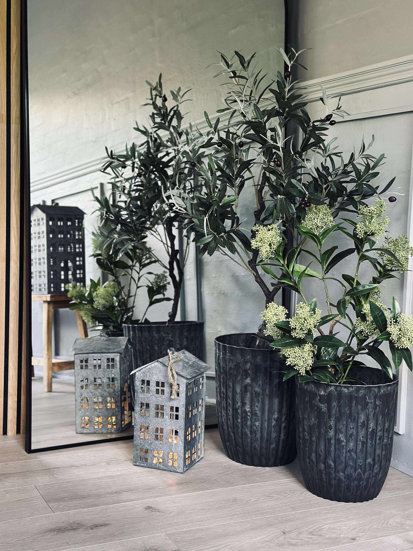 Kräutertöpfe im Beton-Look - Set mit 2 Stück