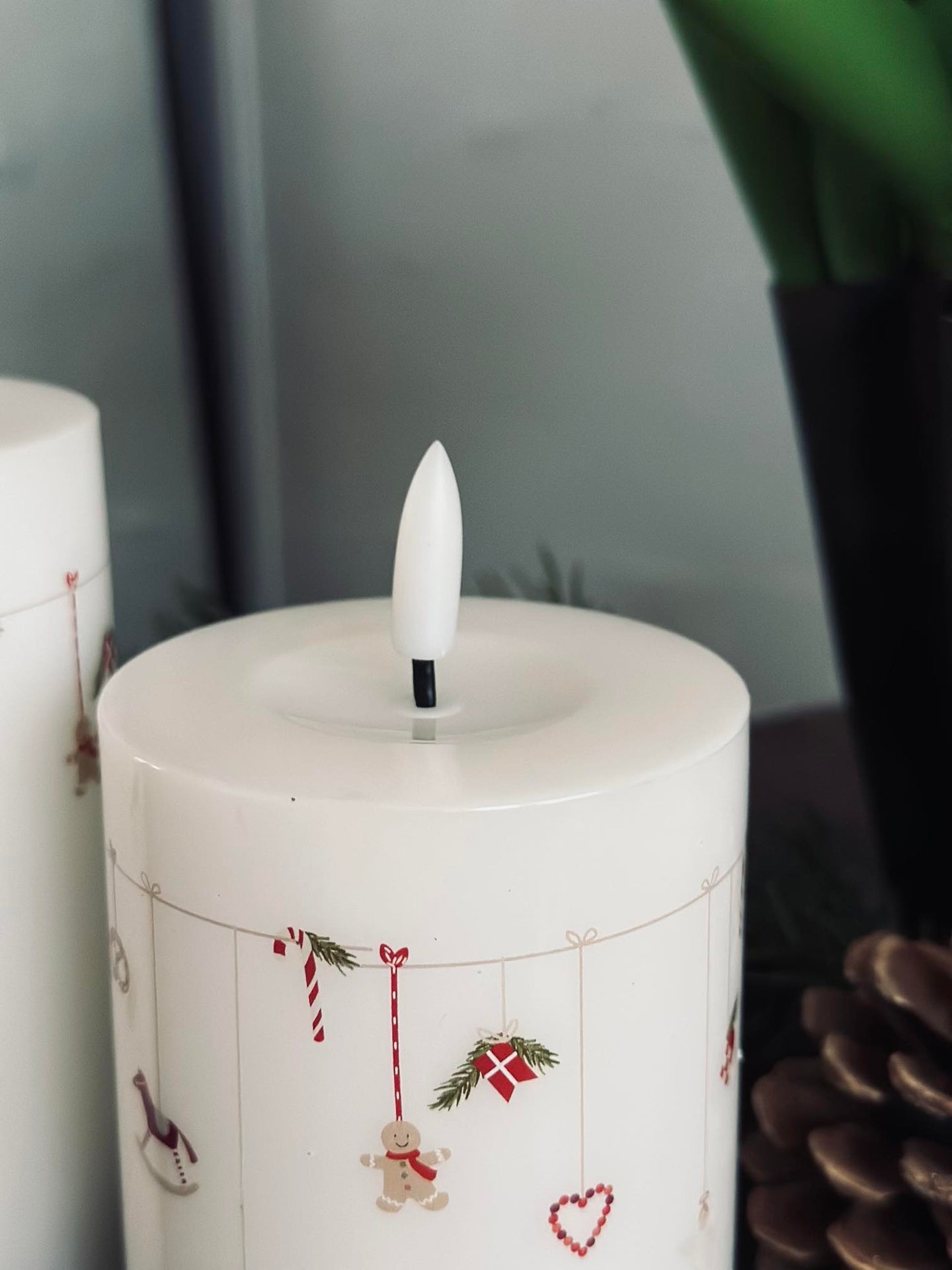 LED-Blockkerzen TWINKLE CHRISTMAS - Set mit 2 Stk.