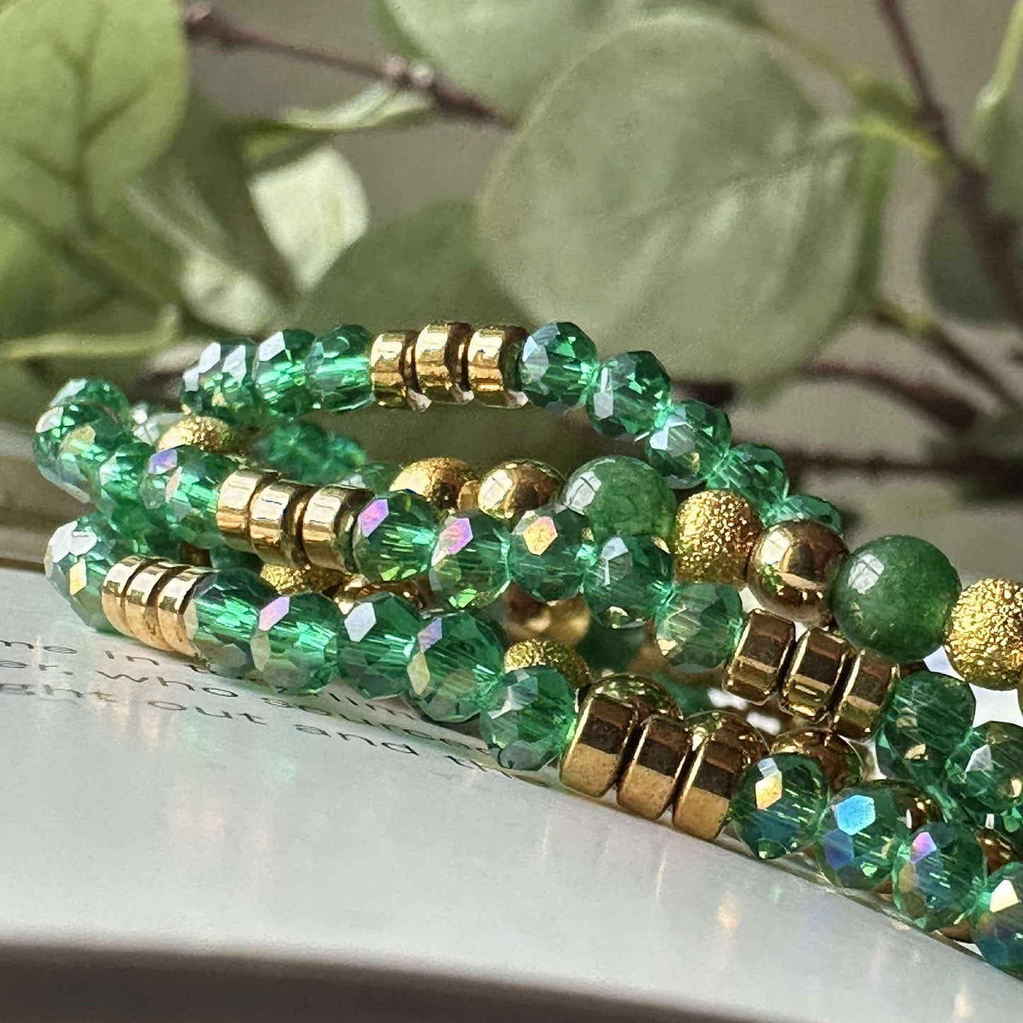 Armband Ofelia Emerald - Set mit 5 Armbändern