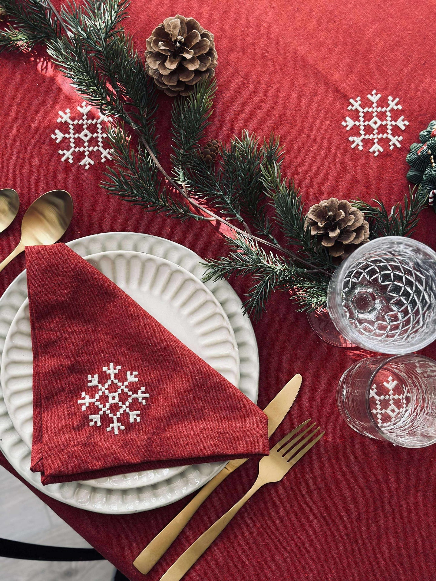 Servietten Rote Weihnachten - 4 Stk.
