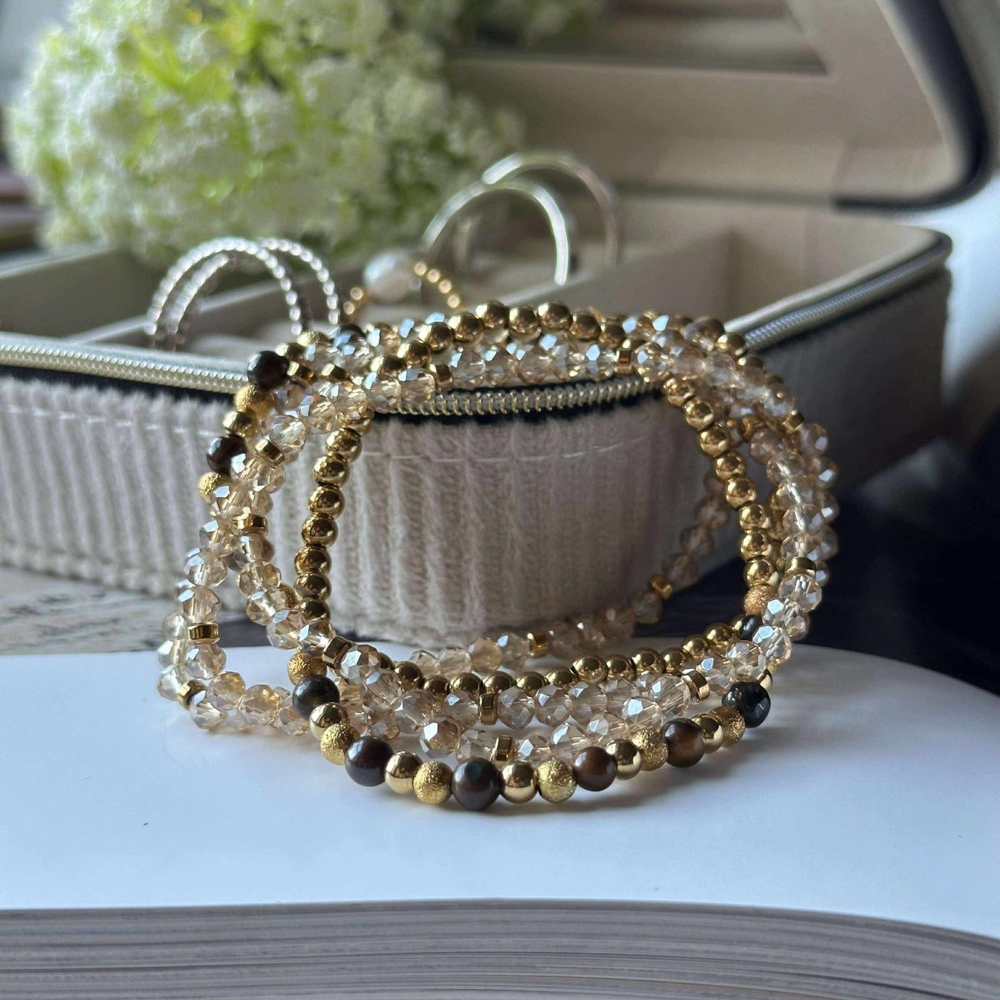 Armband Ofelia Tiger Eye - Set mit 5 Armbändern
