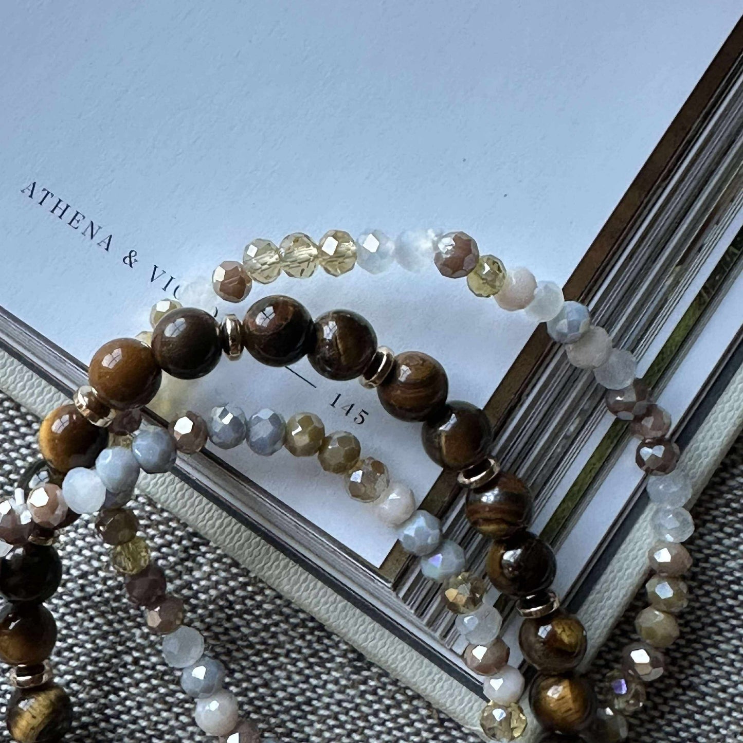 Armband Luna Tiger Eye – Set mit 3 Stk.