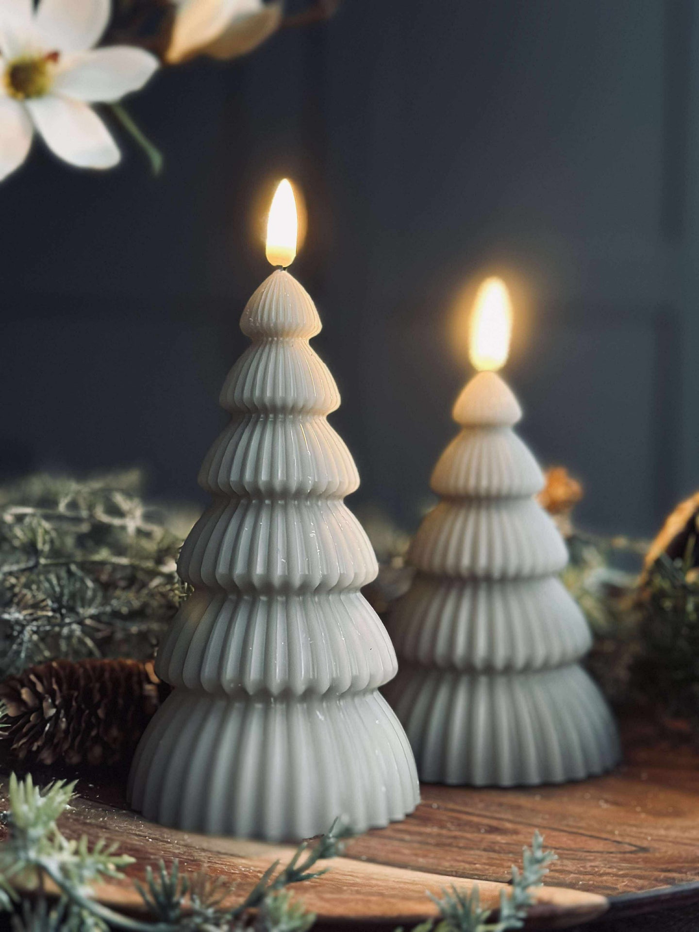 Weihnachtsbaum mit LED-Licht - Set mit 2 Stk. Sand