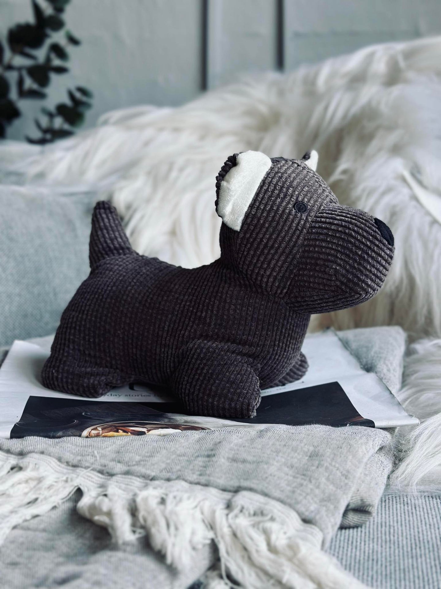 Türstopper Hund - Brauner Samt