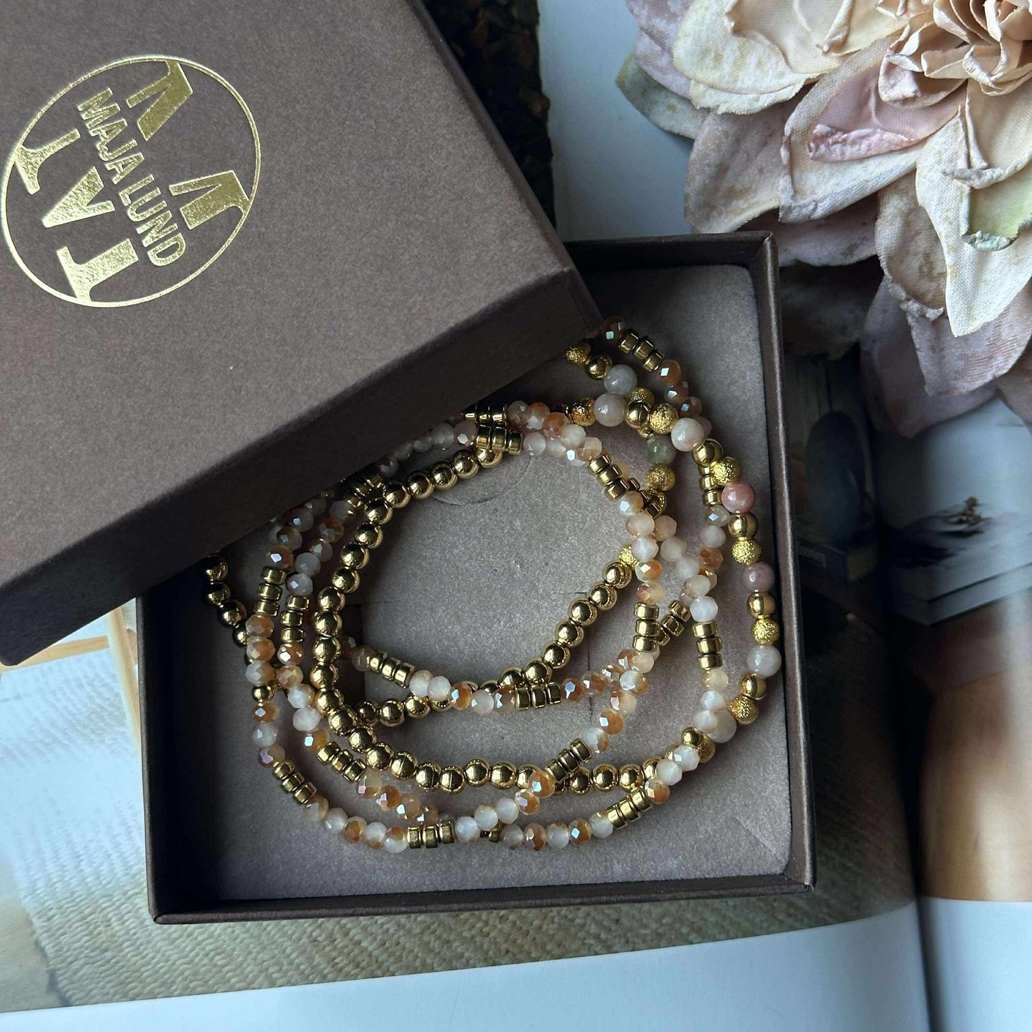 Armband Ofelia Natur - Set mit 5 Armbändern