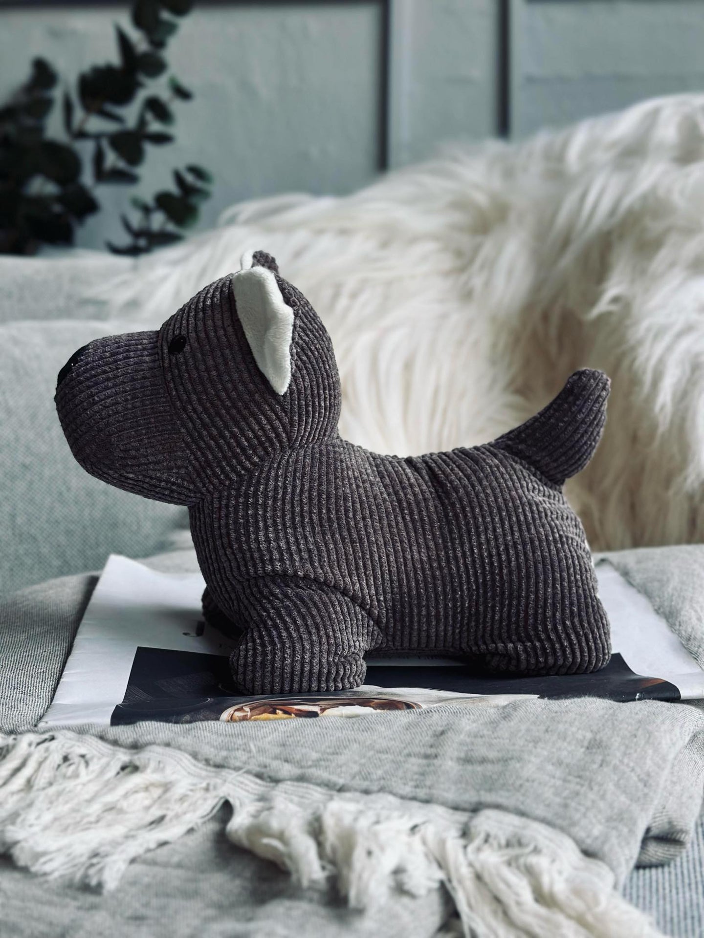 Türstopper Hund - Brauner Samt