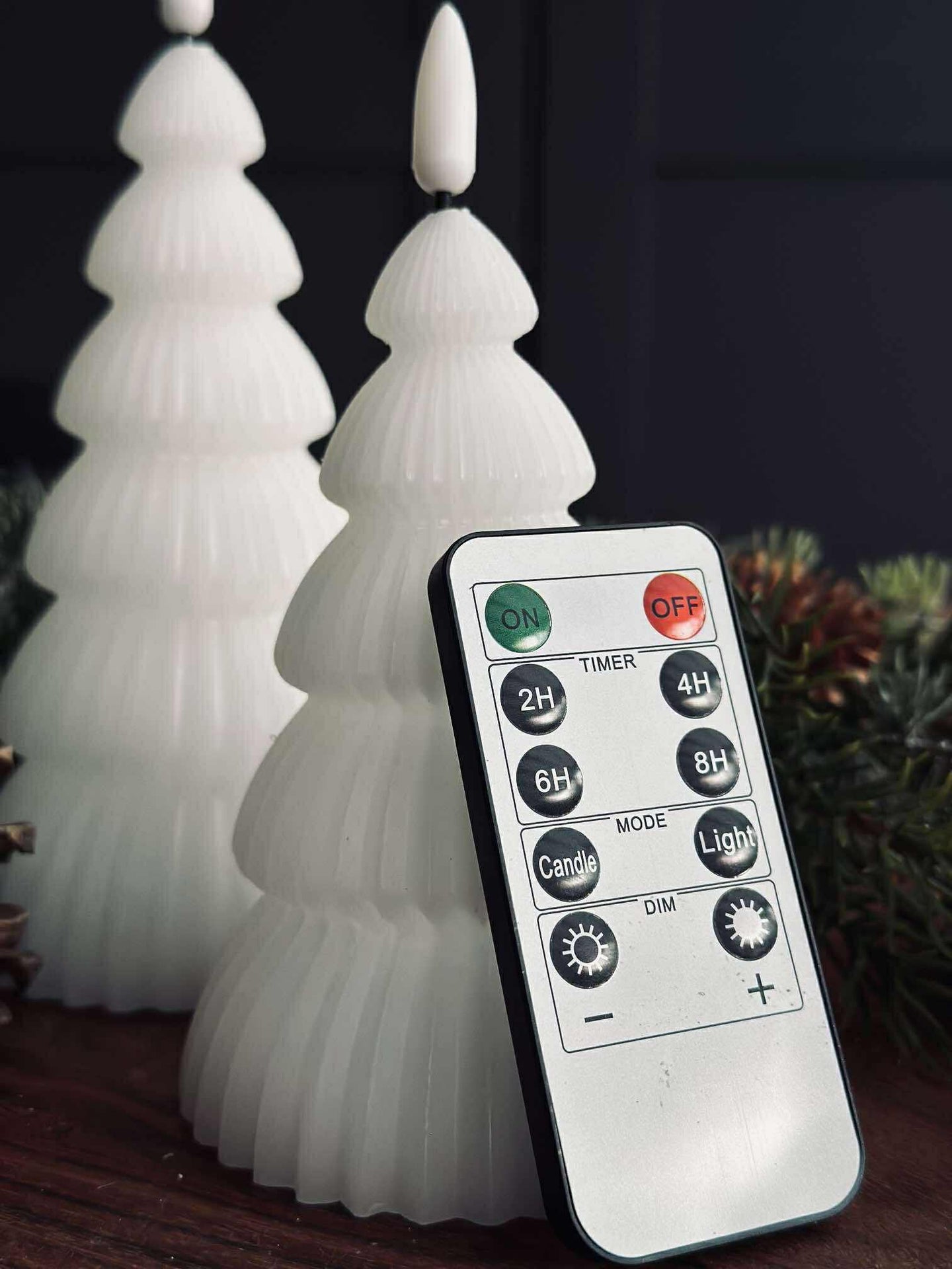 Weihnachtsbaum mit LED-Licht - Set mit 2 Stk. Weiß