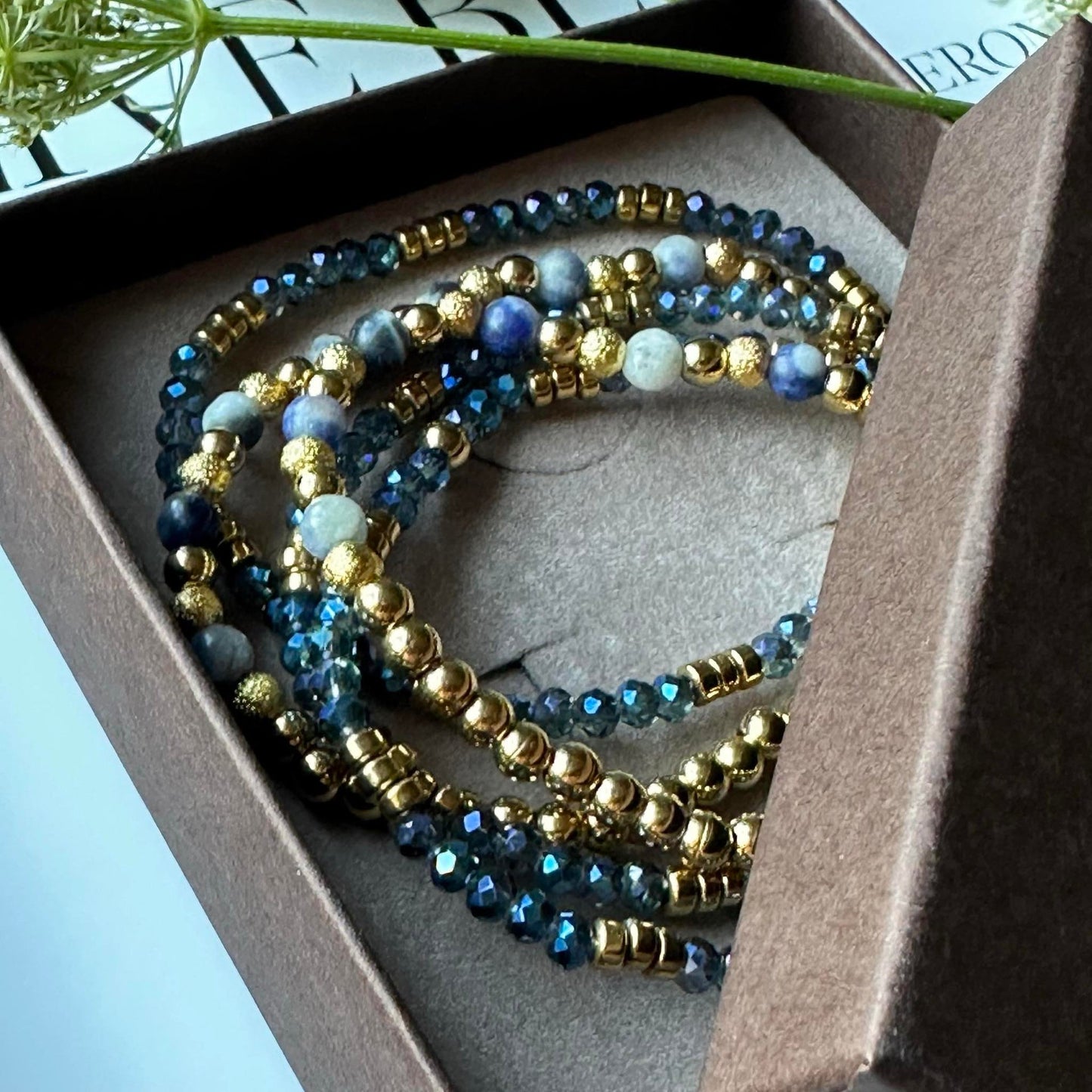 Armband Ofelia Navy – Set mit 5 Armbändern